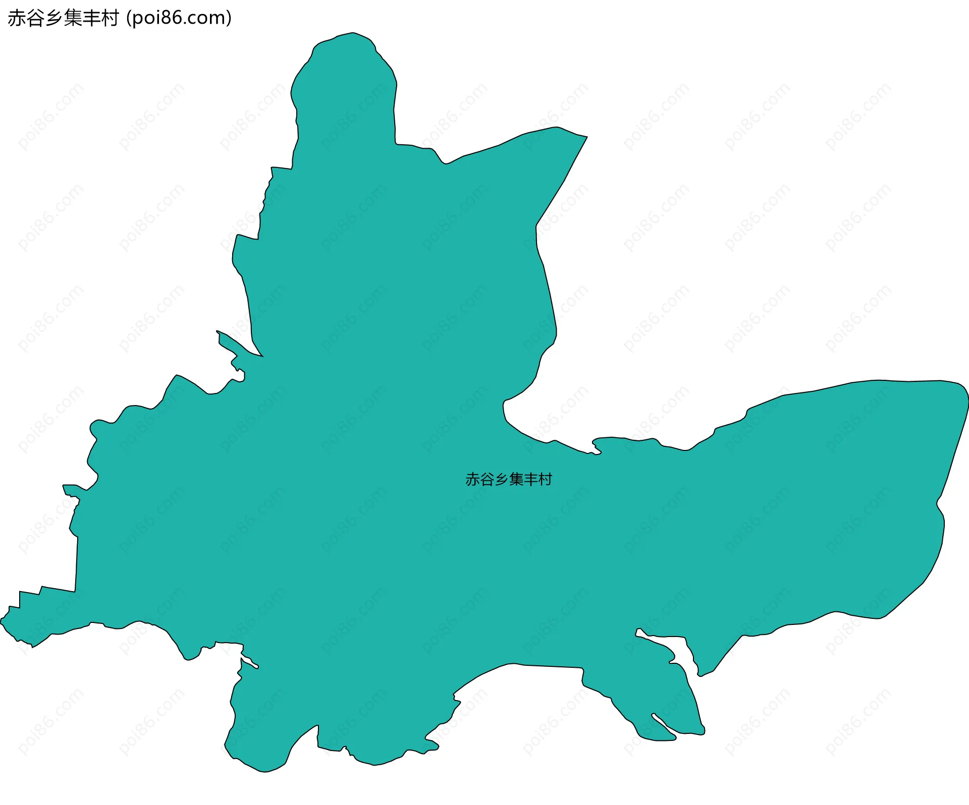 赤谷乡集丰村边界地图