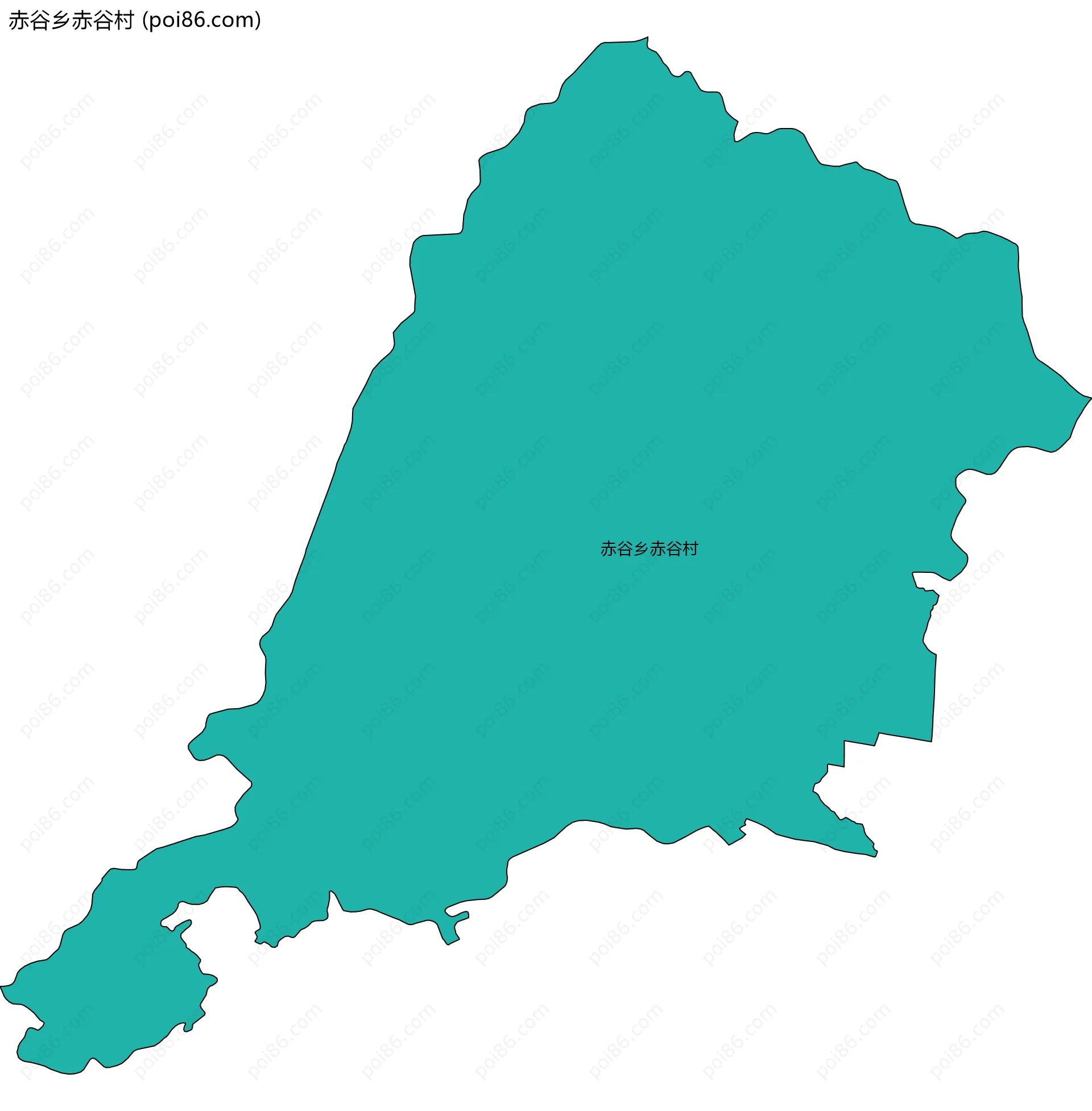 赤谷乡赤谷村边界地图