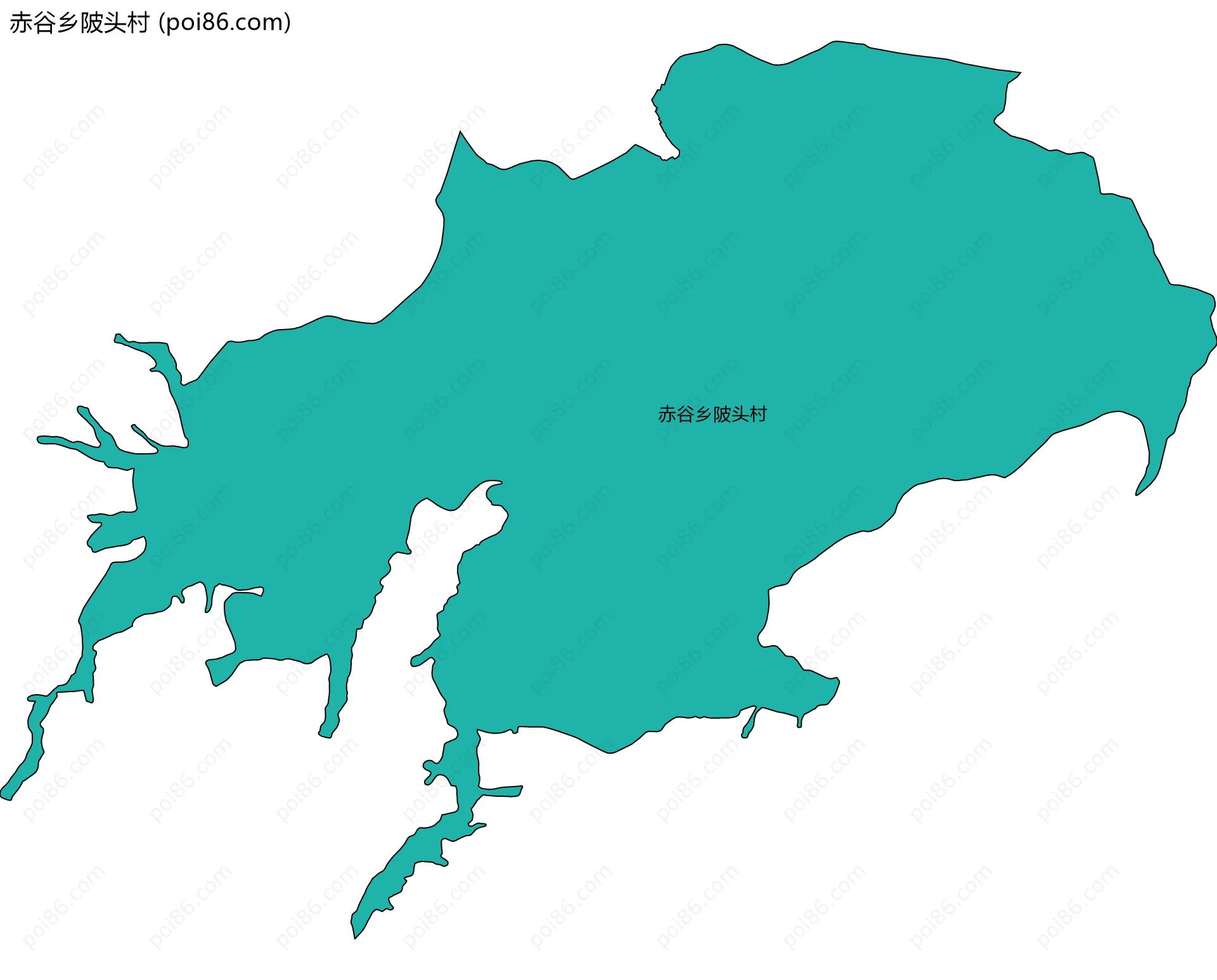 赤谷乡陂头村边界地图