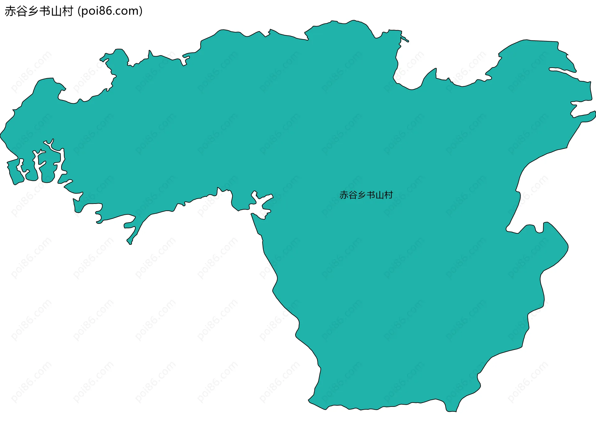赤谷乡书山村边界地图