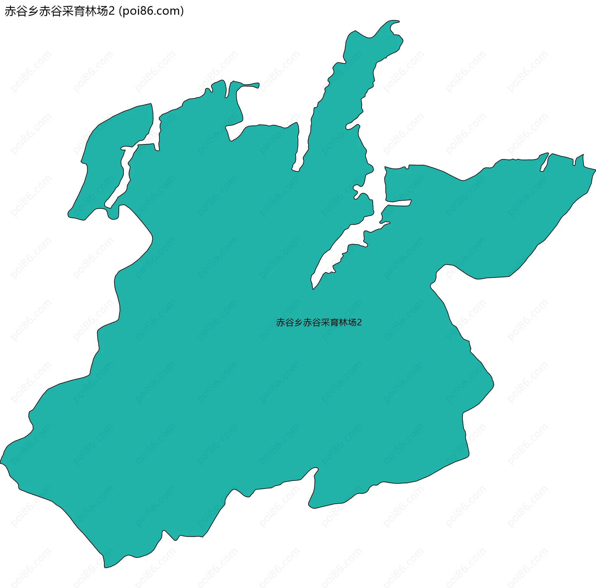 赤谷乡赤谷采育林场2边界地图