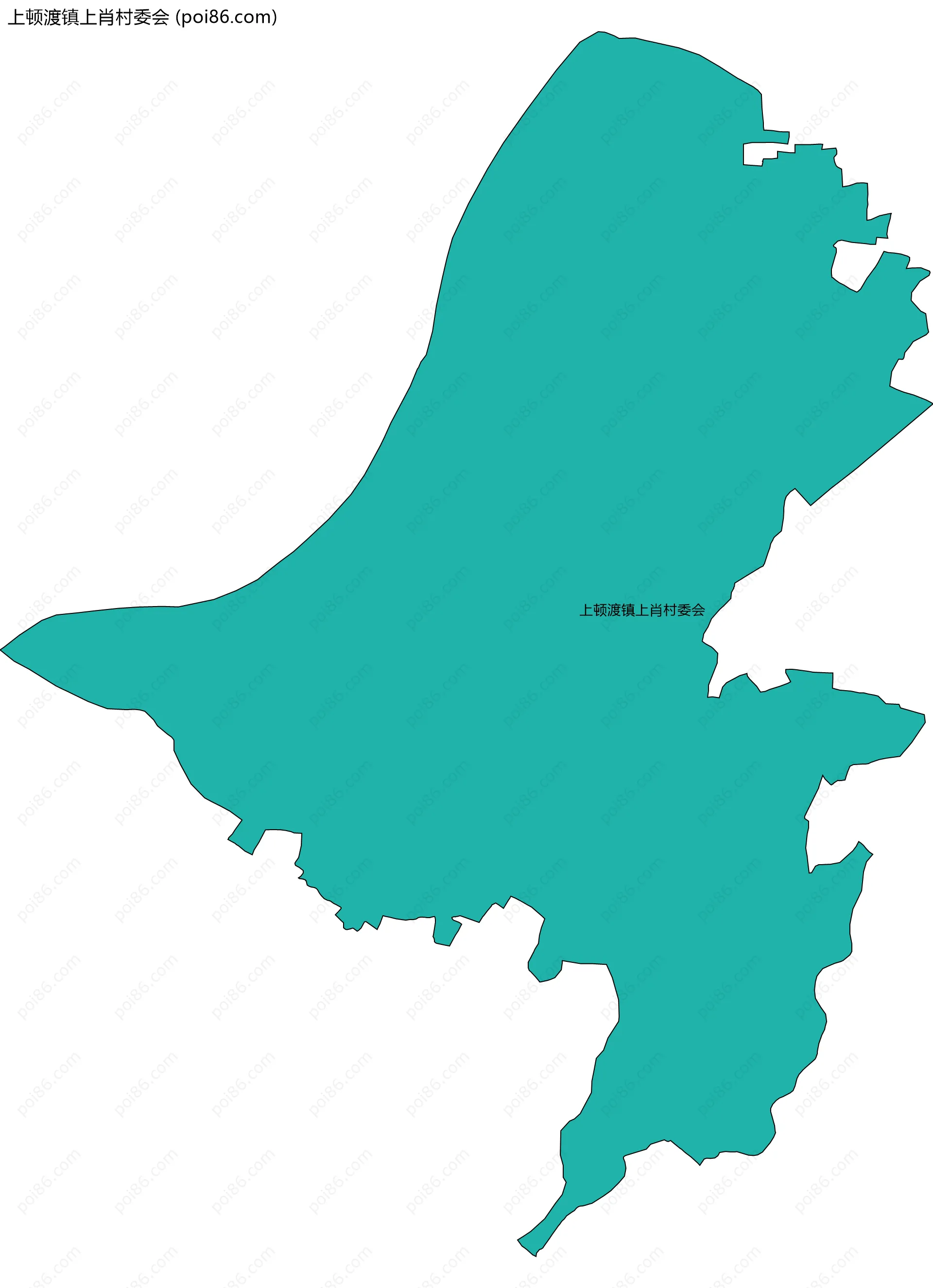 上顿渡镇上肖村委会边界地图