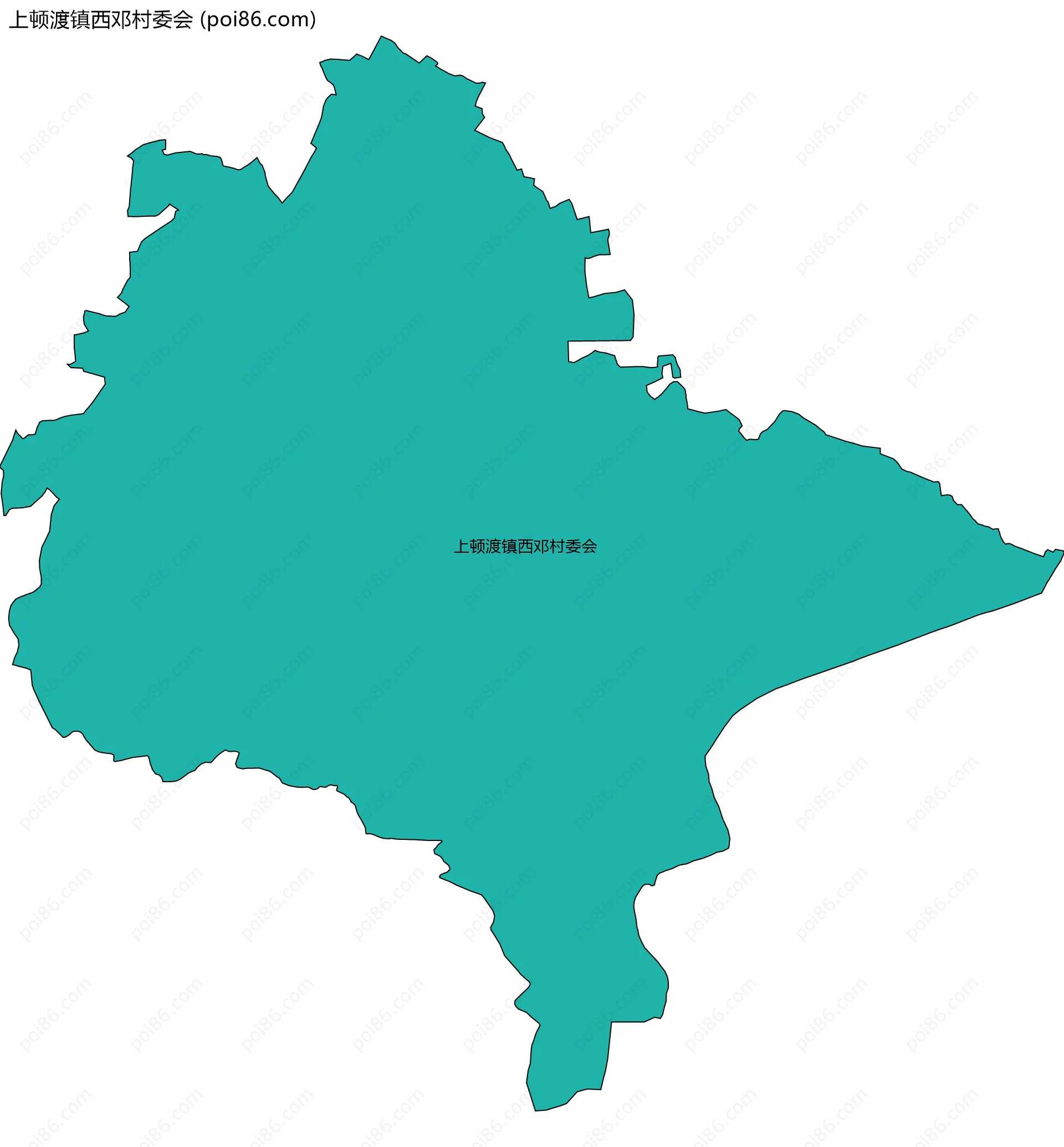 上顿渡镇西邓村委会边界地图