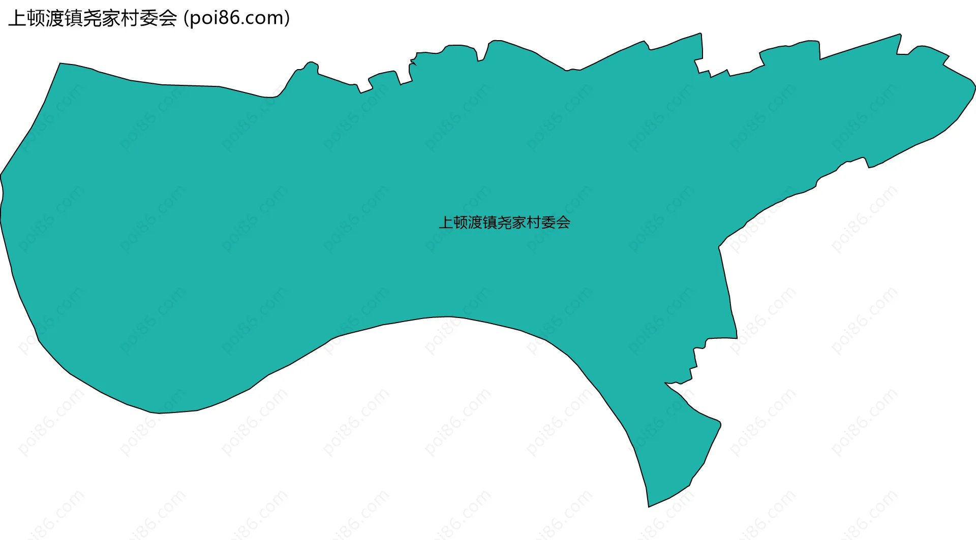 上顿渡镇尧家村委会边界地图