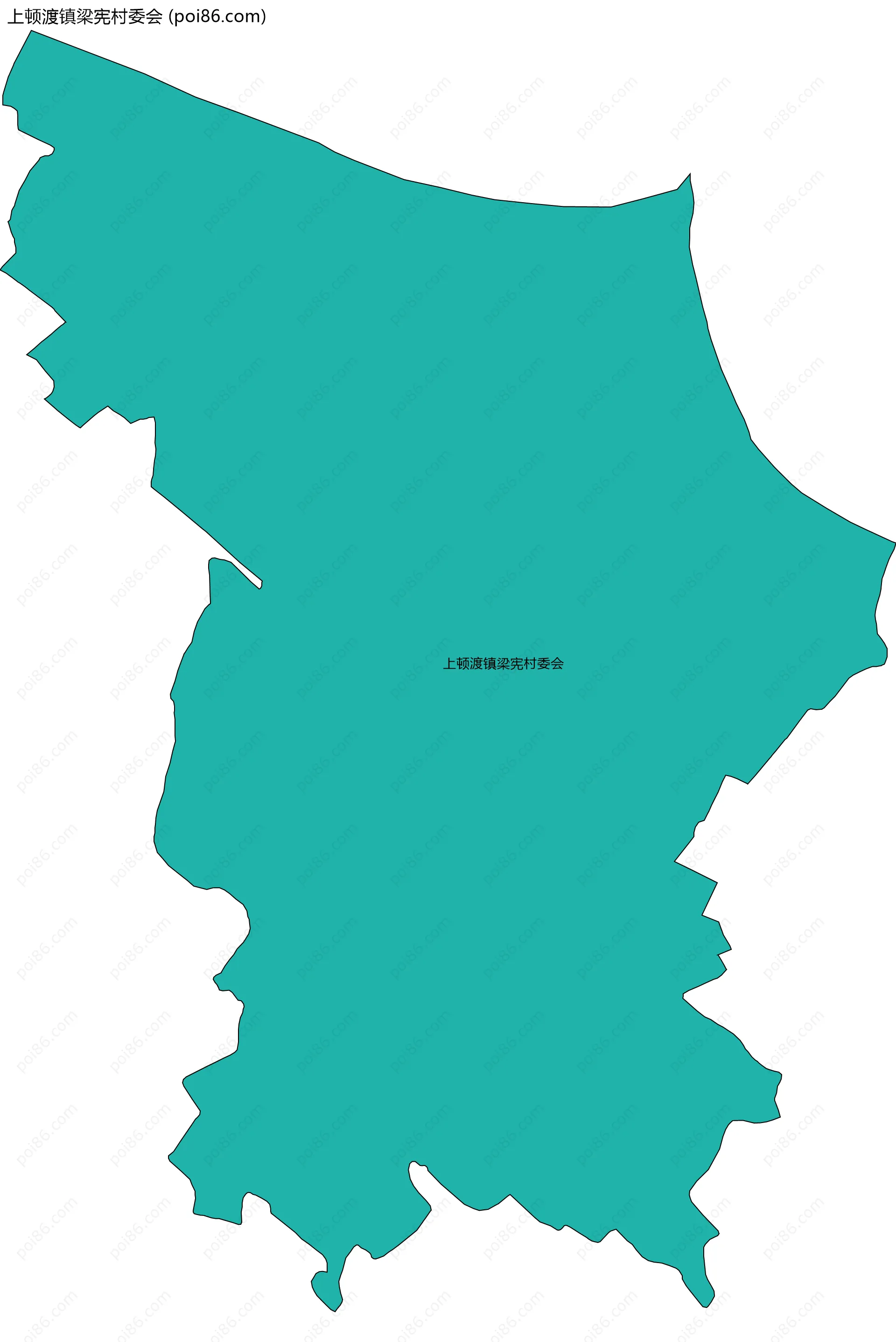上顿渡镇梁宪村委会边界地图