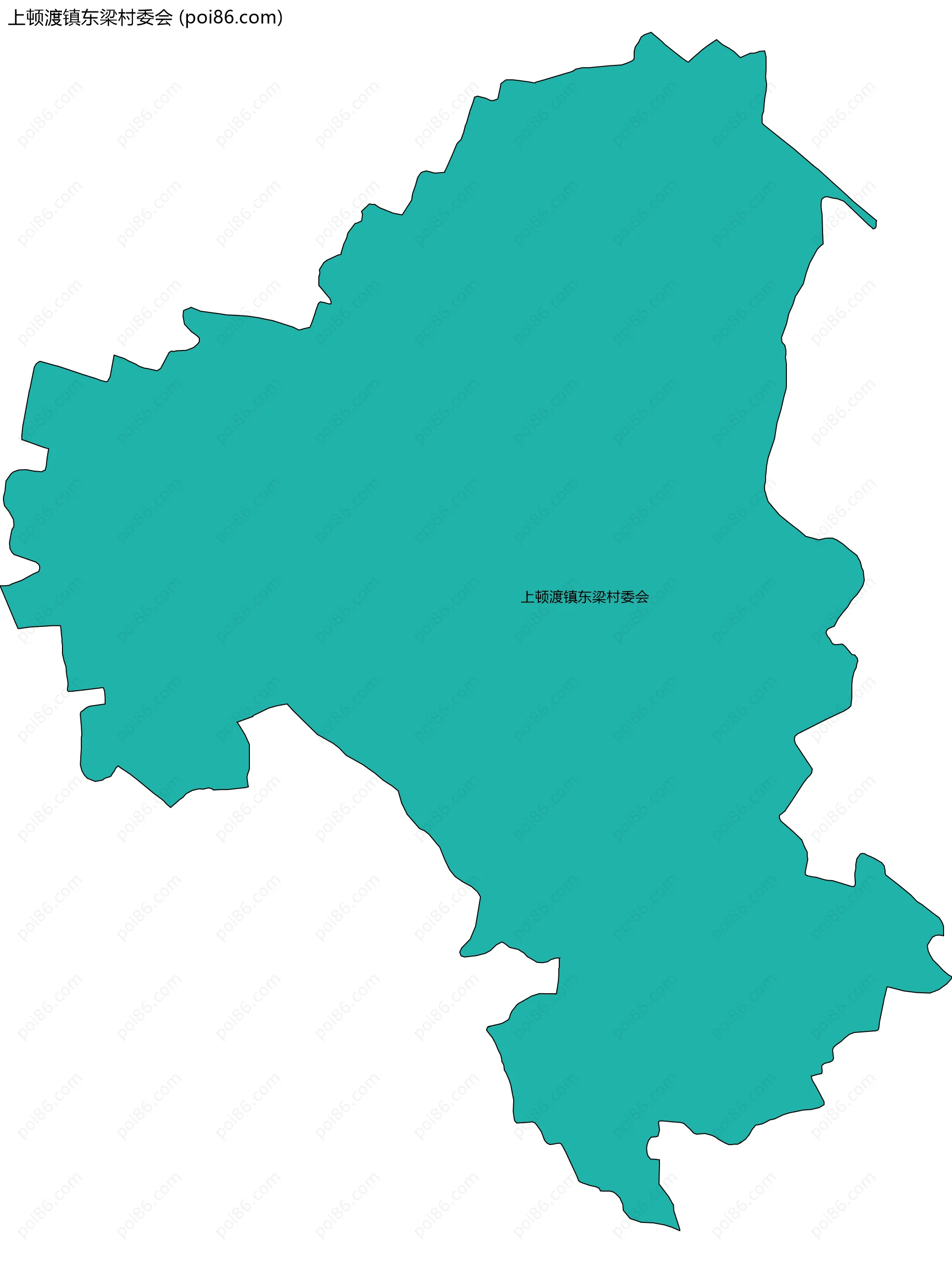 上顿渡镇东梁村委会边界地图