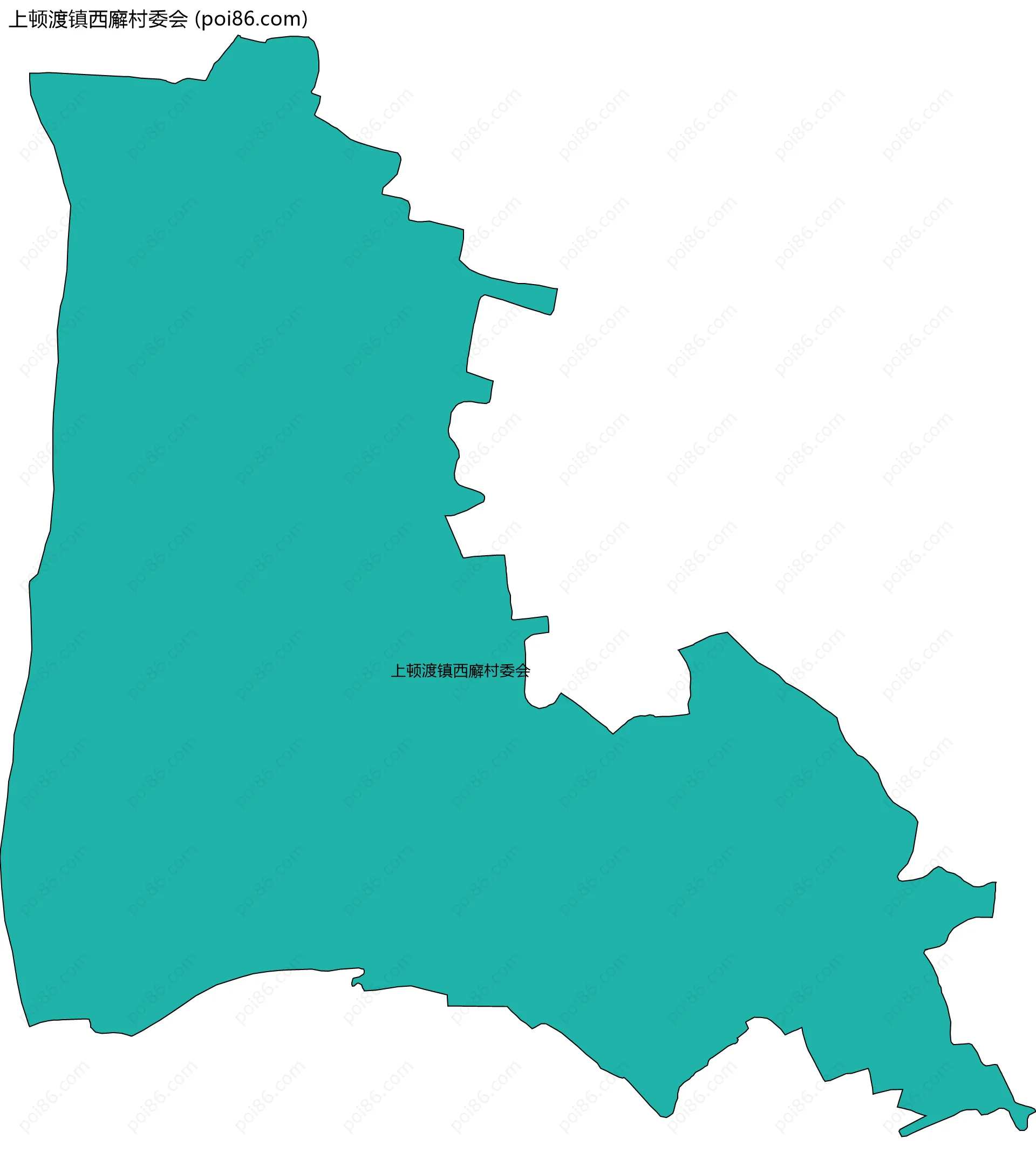 上顿渡镇西廨村委会边界地图