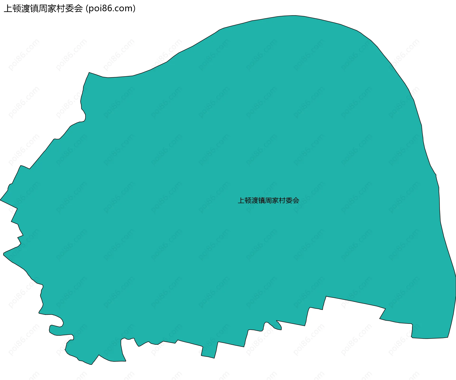 上顿渡镇周家村委会边界地图