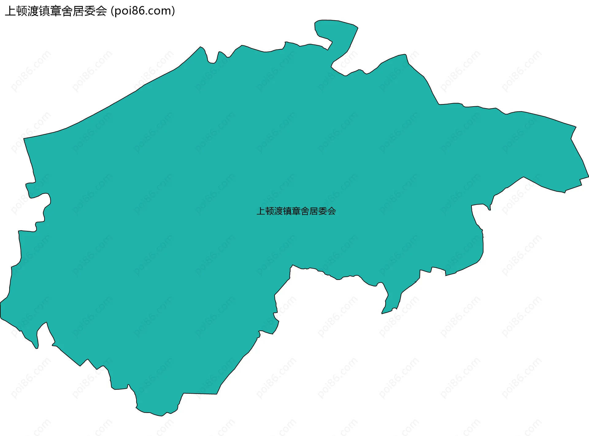 上顿渡镇章舍居委会边界地图