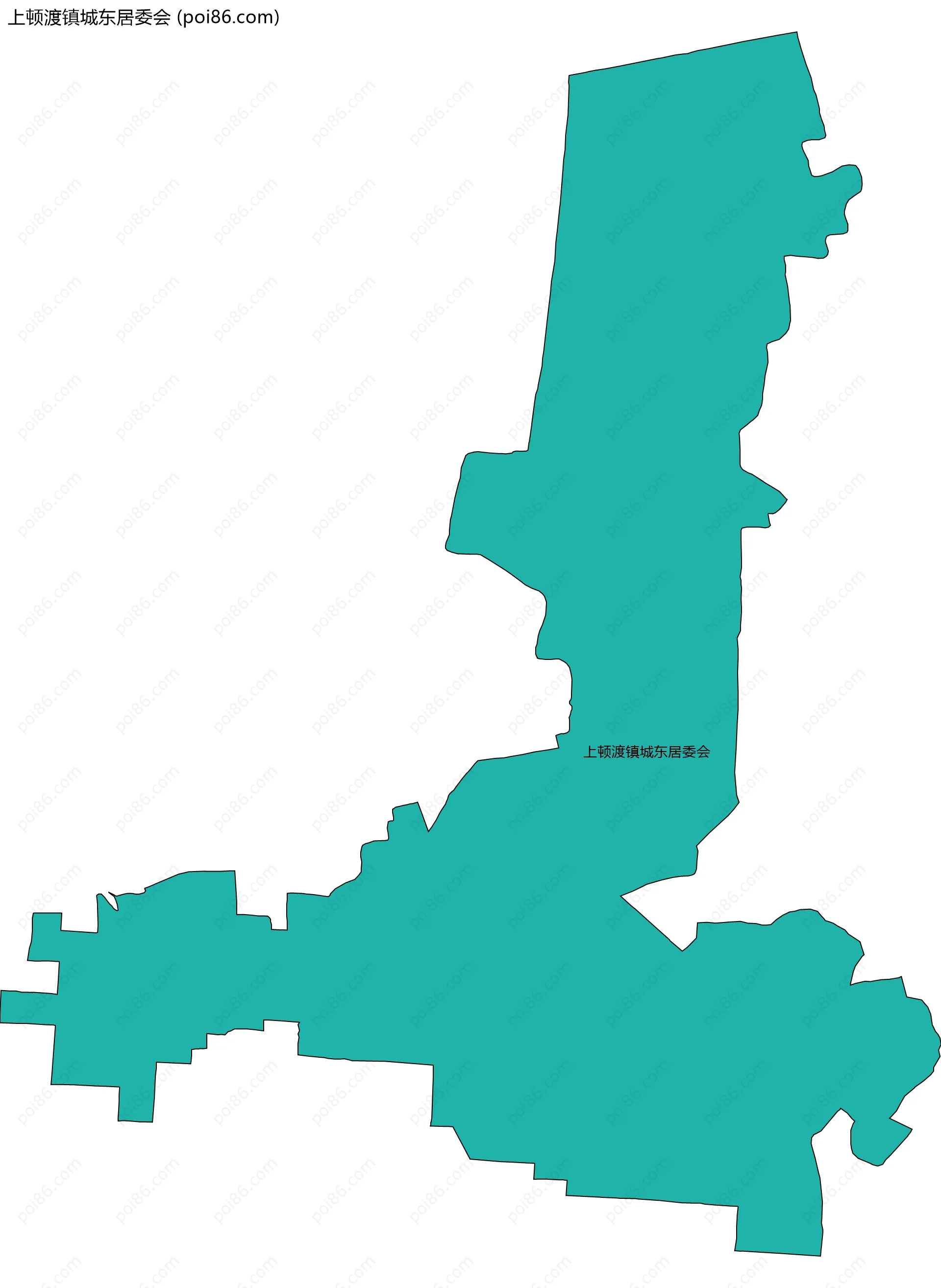 上顿渡镇城东居委会边界地图