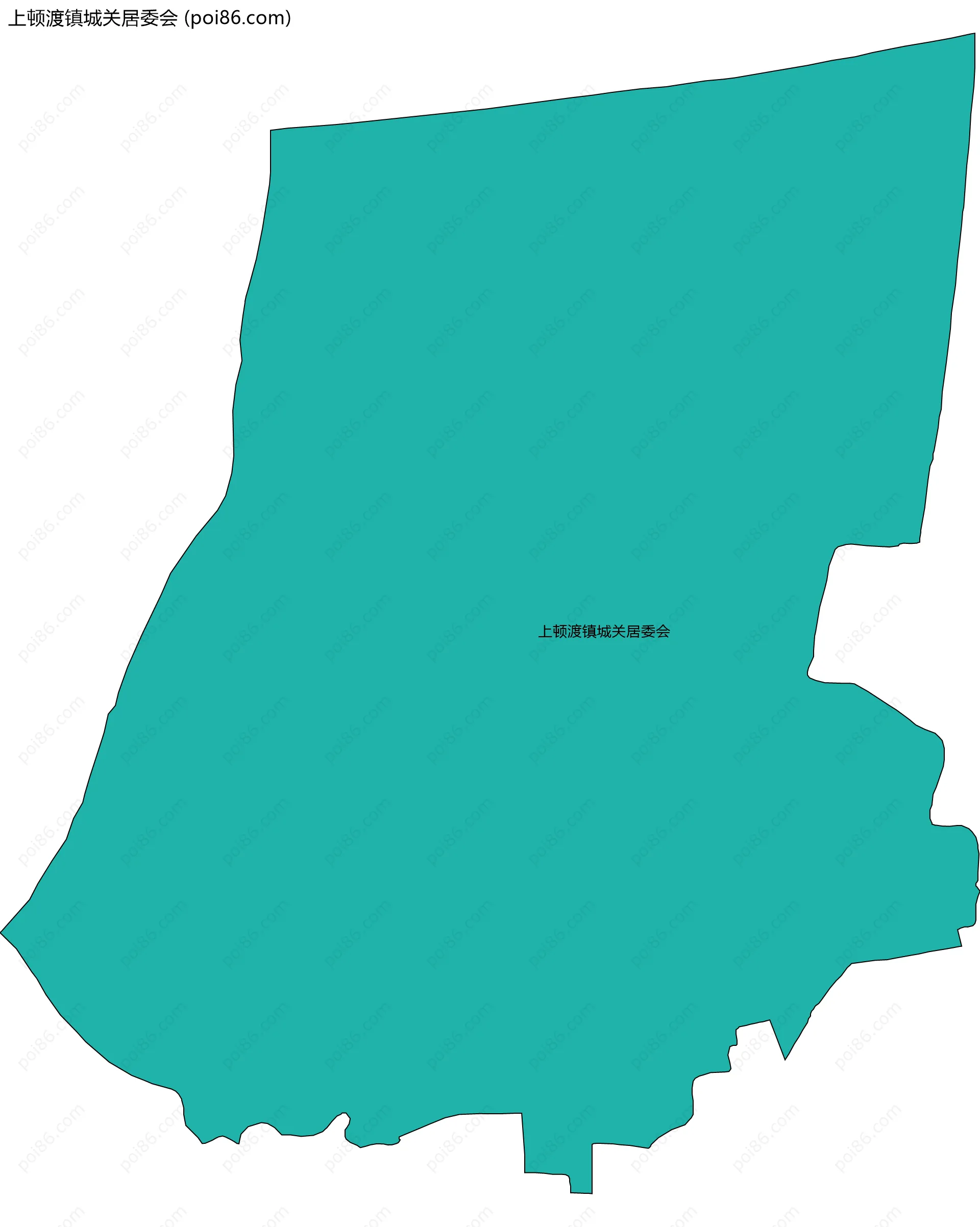 上顿渡镇城关居委会边界地图