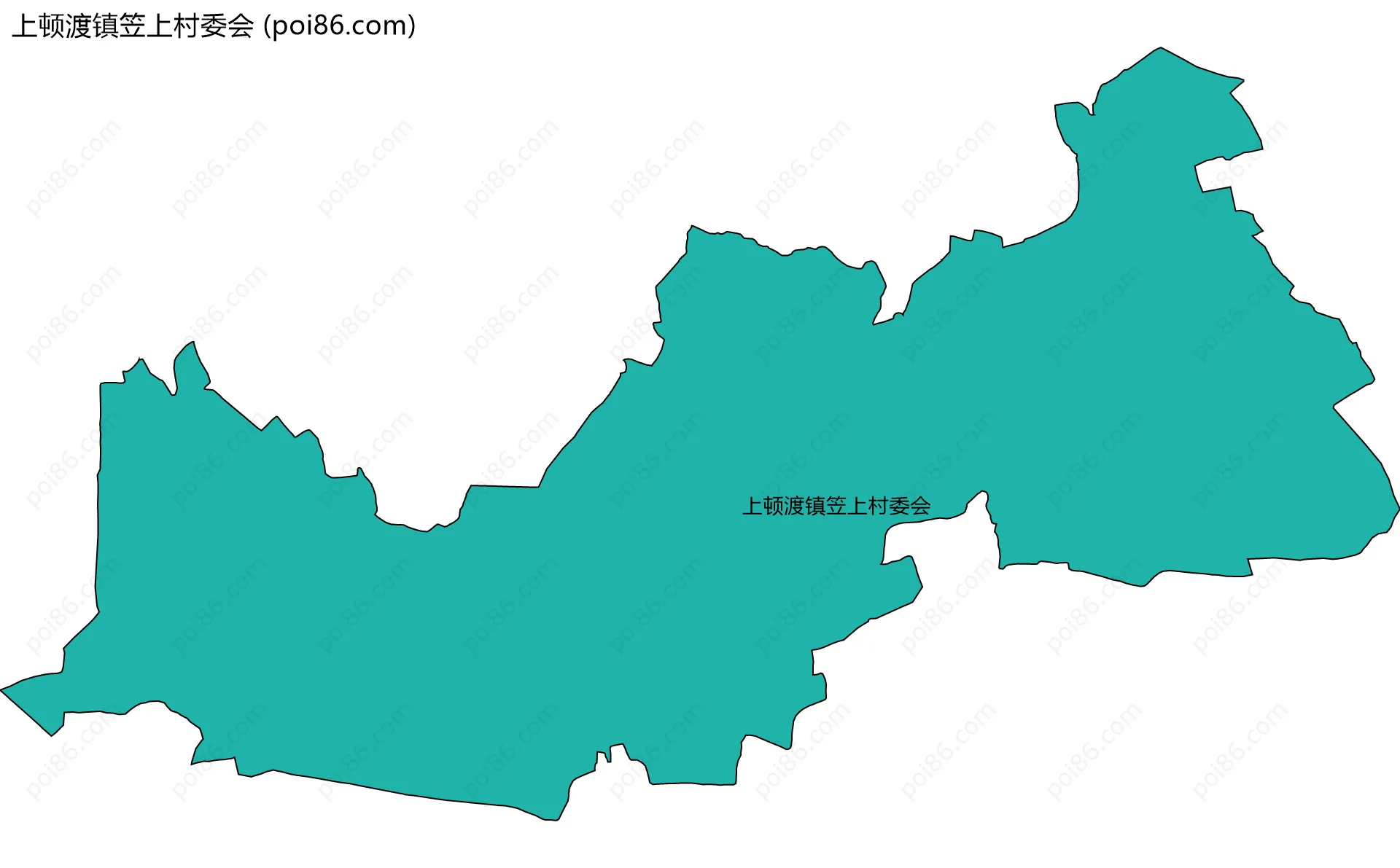 上顿渡镇笠上村委会边界地图