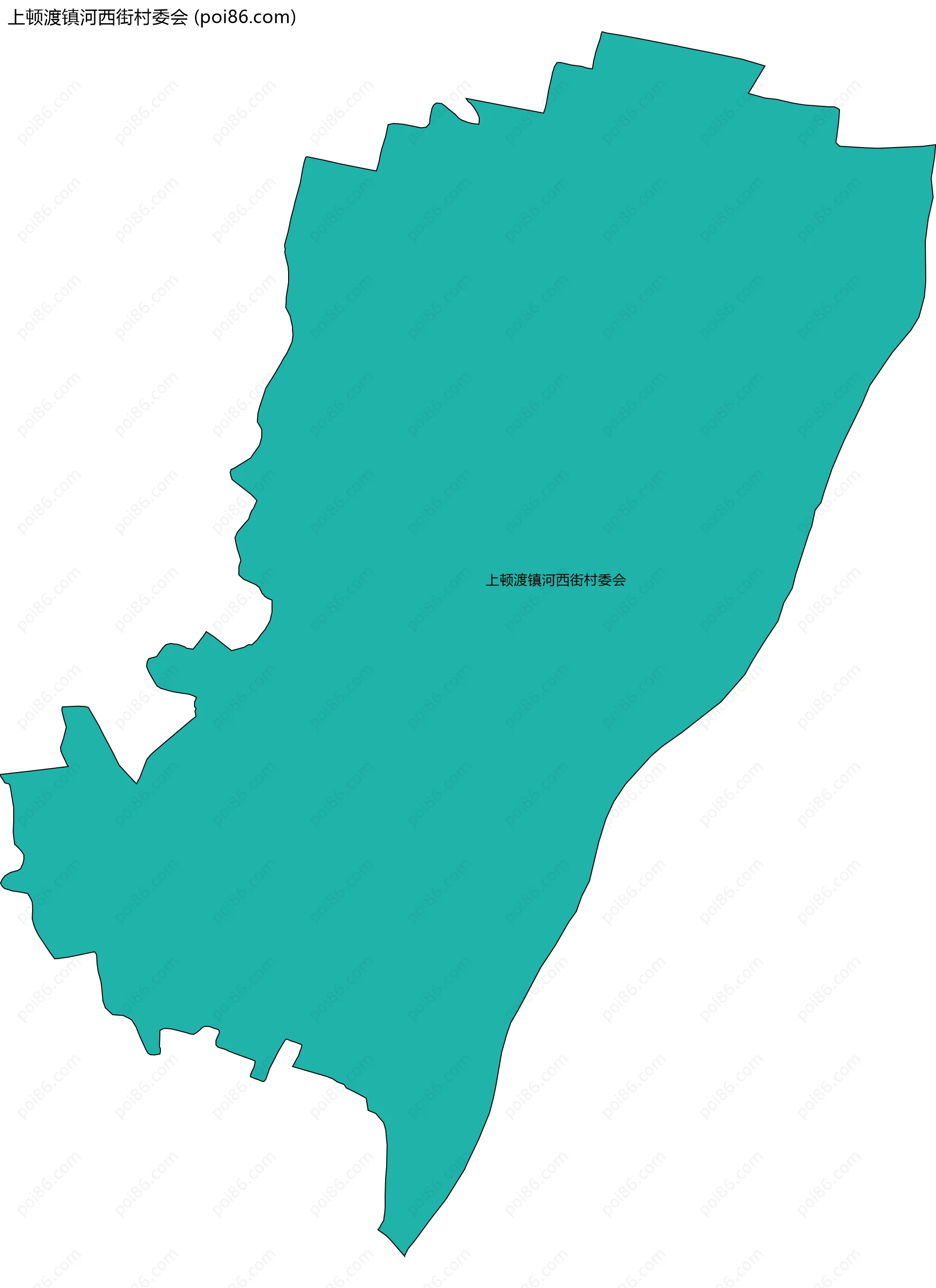 上顿渡镇河西街村委会边界地图
