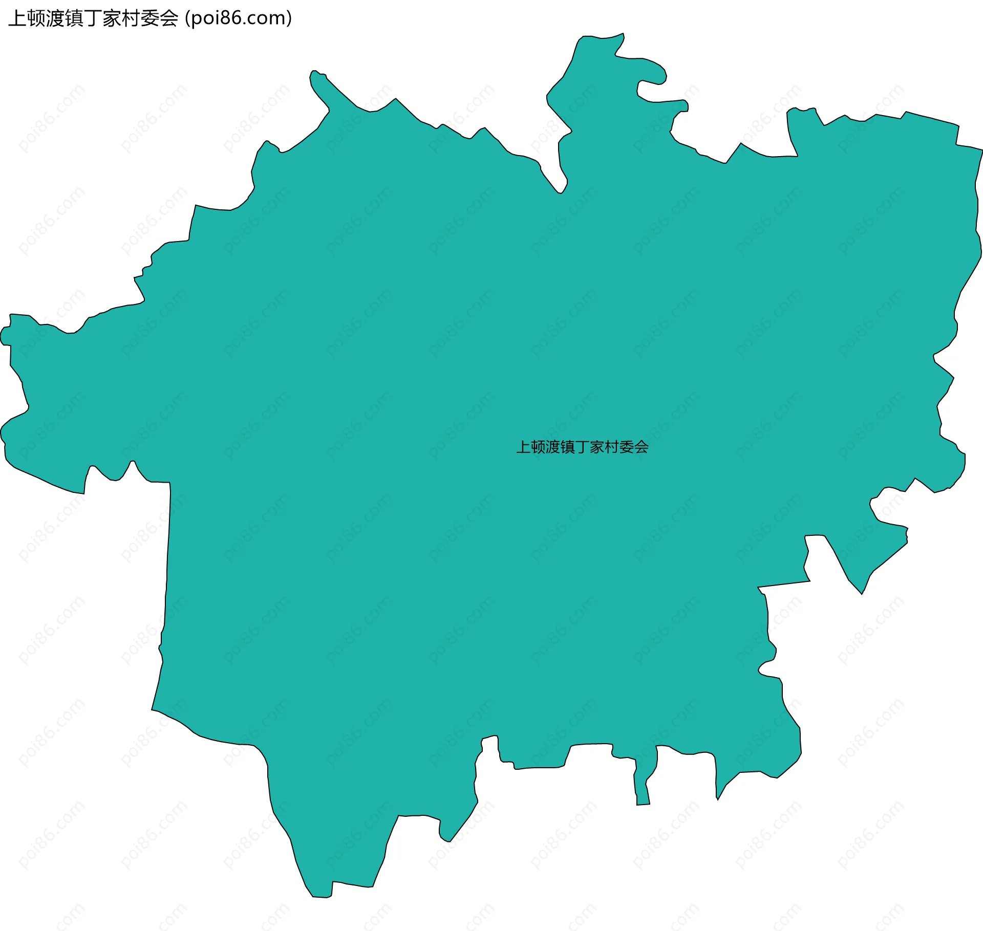 上顿渡镇丁家村委会边界地图