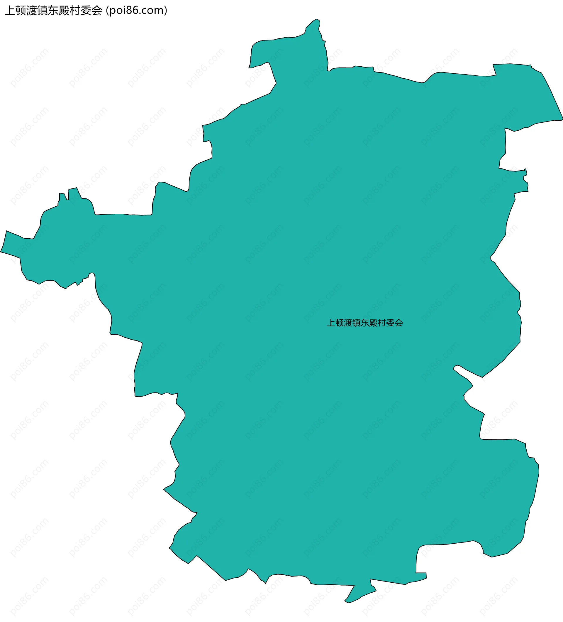上顿渡镇东殿村委会边界地图
