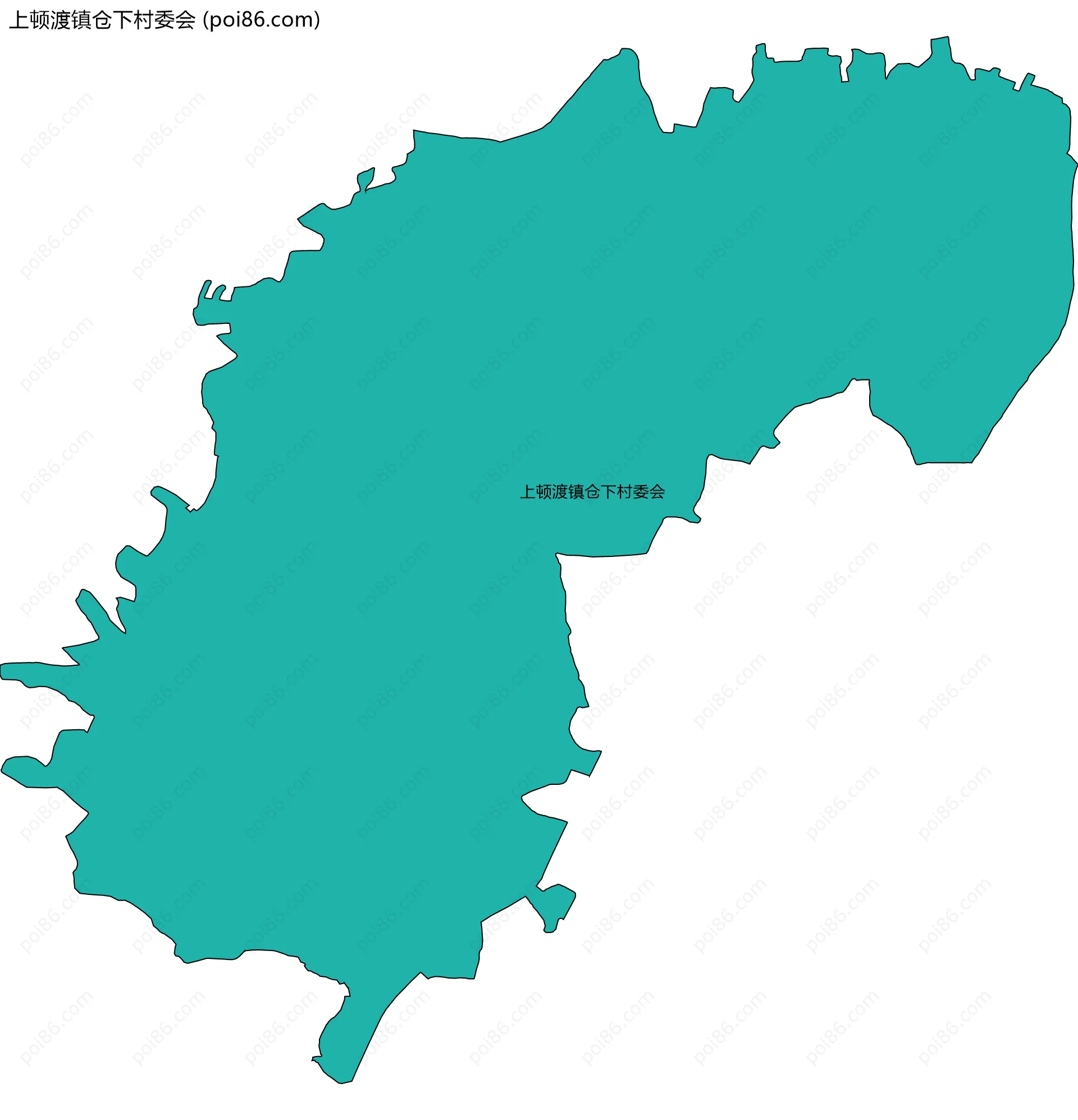 上顿渡镇仓下村委会边界地图