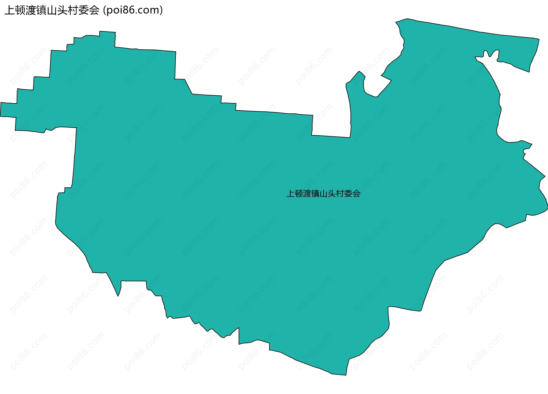 上顿渡镇山头村委会边界地图