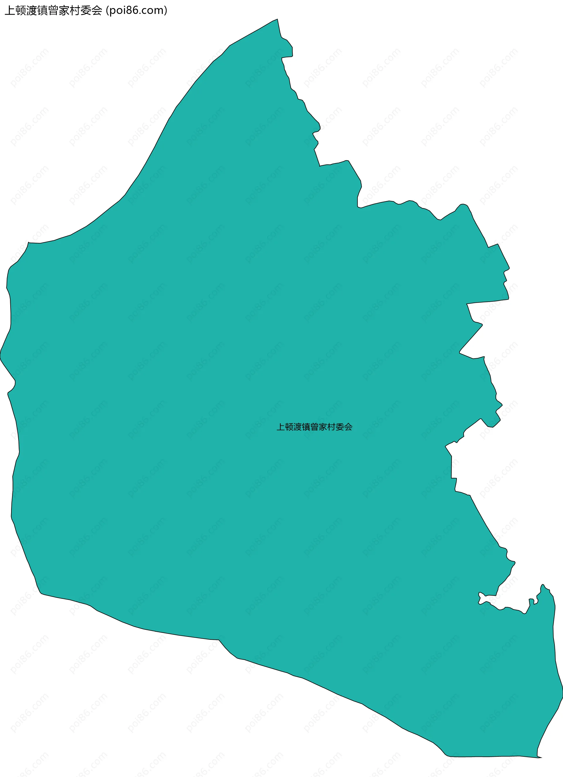 上顿渡镇曾家村委会边界地图