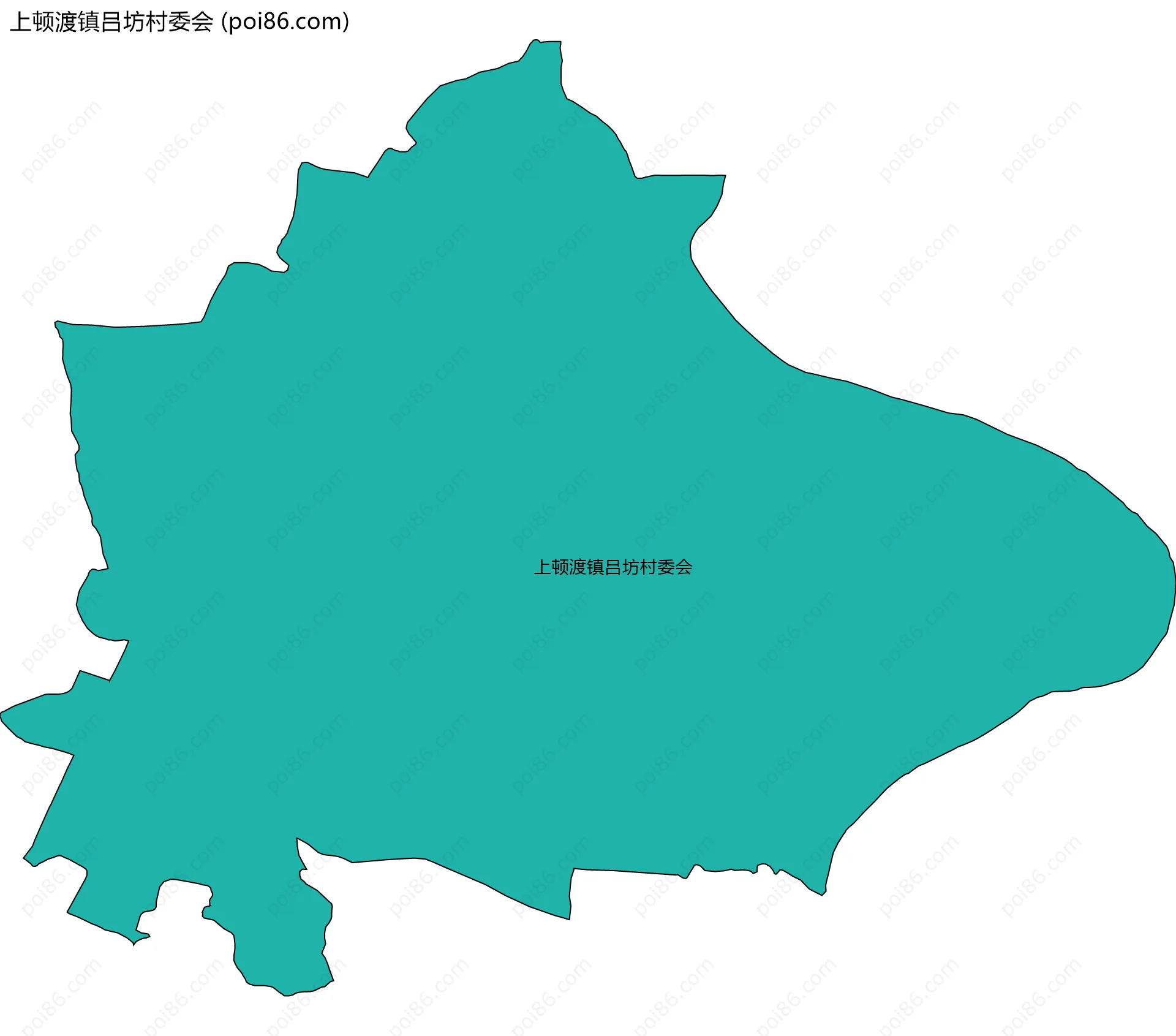 上顿渡镇吕坊村委会边界地图
