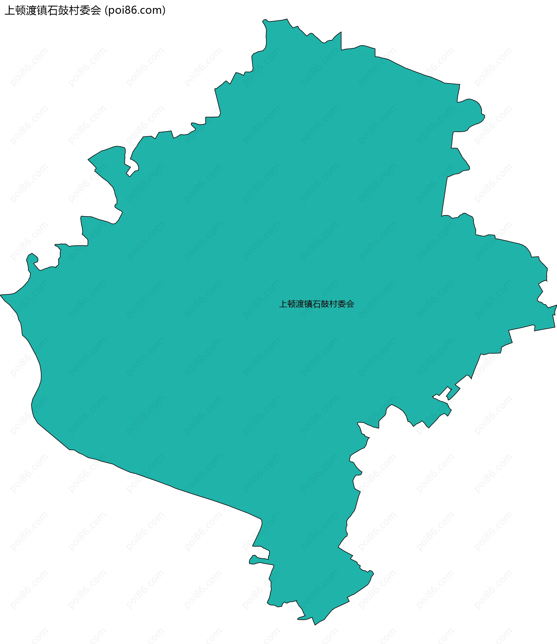 上顿渡镇石鼓村委会边界地图