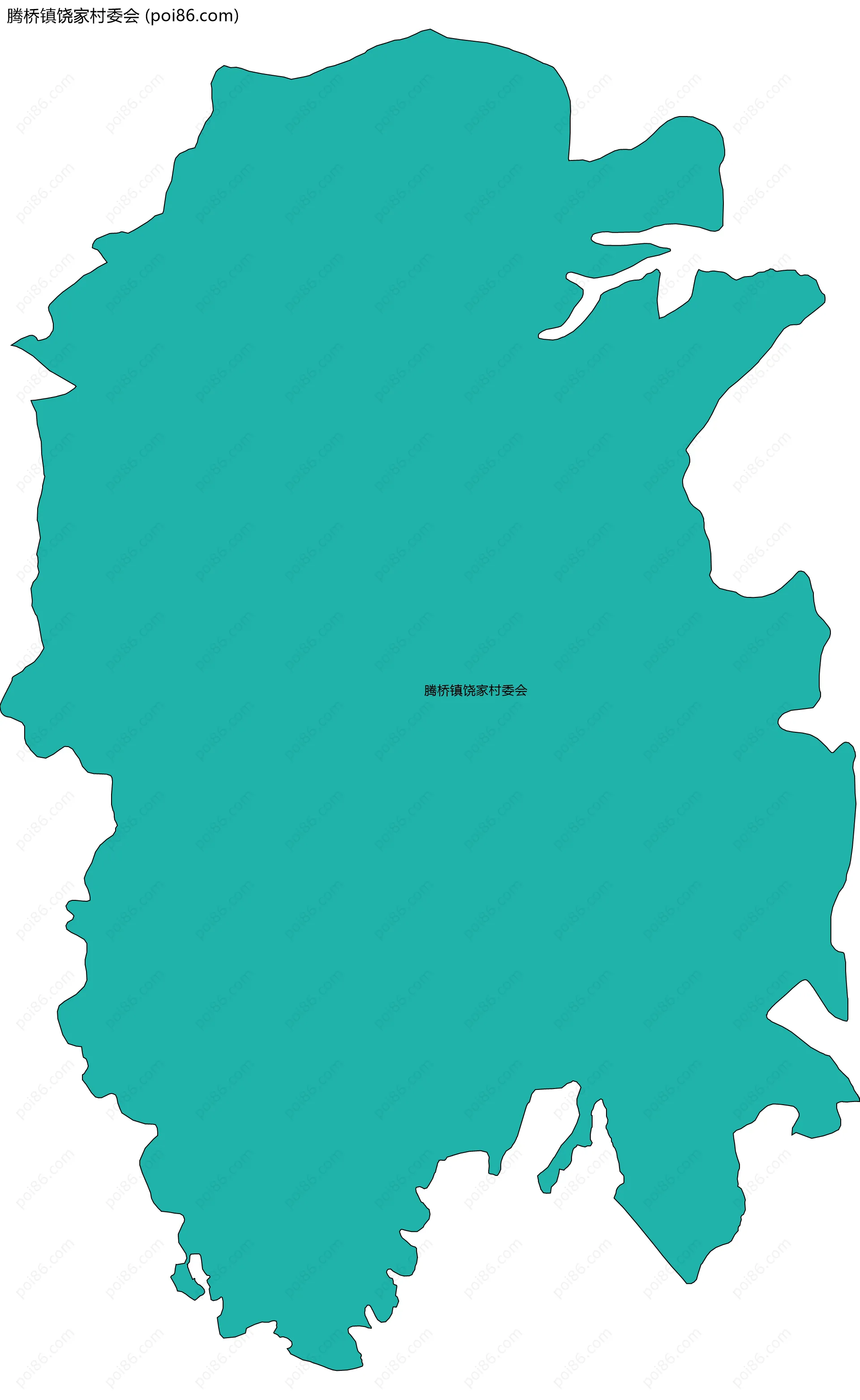 腾桥镇饶家村委会边界地图