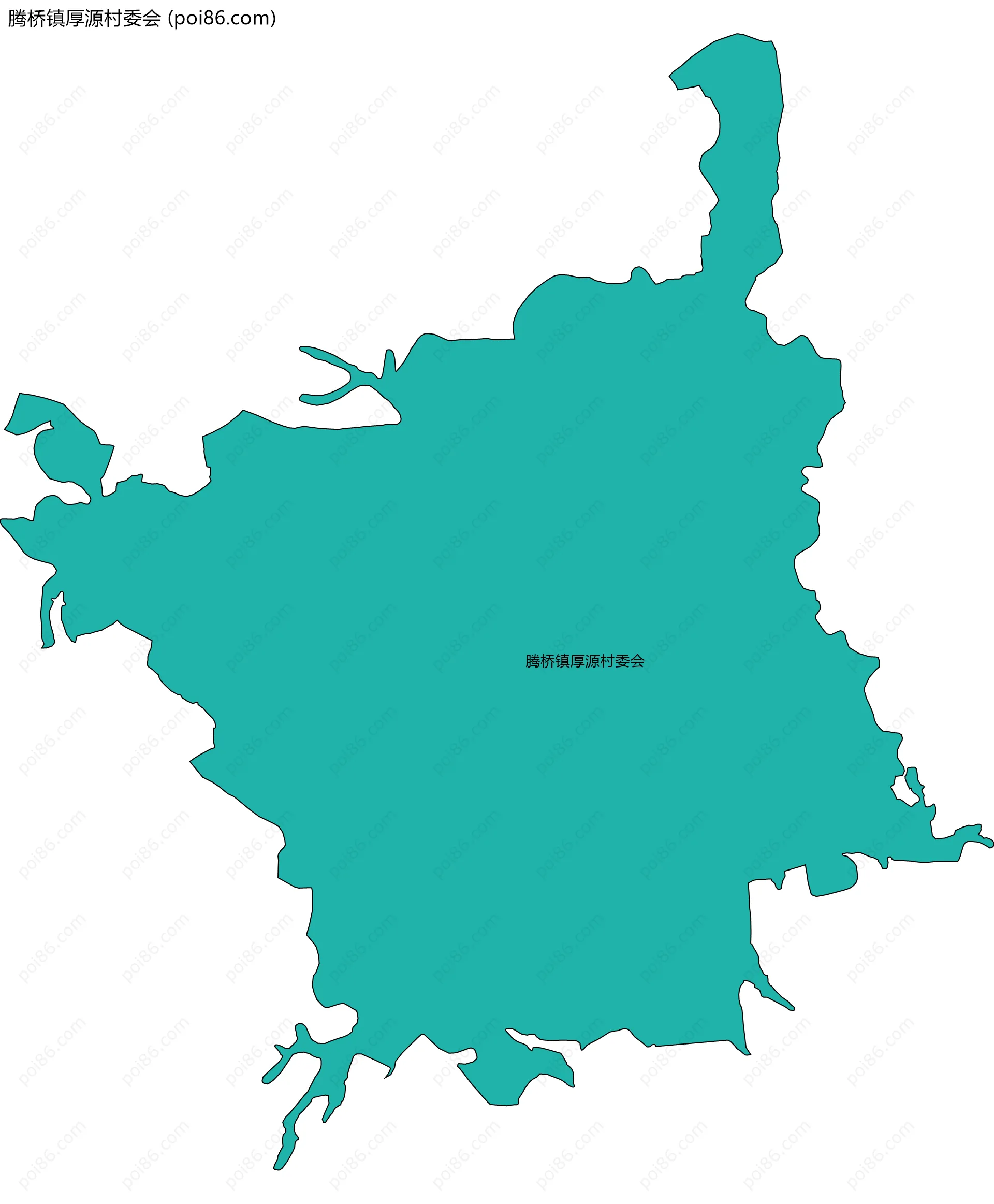 腾桥镇厚源村委会边界地图