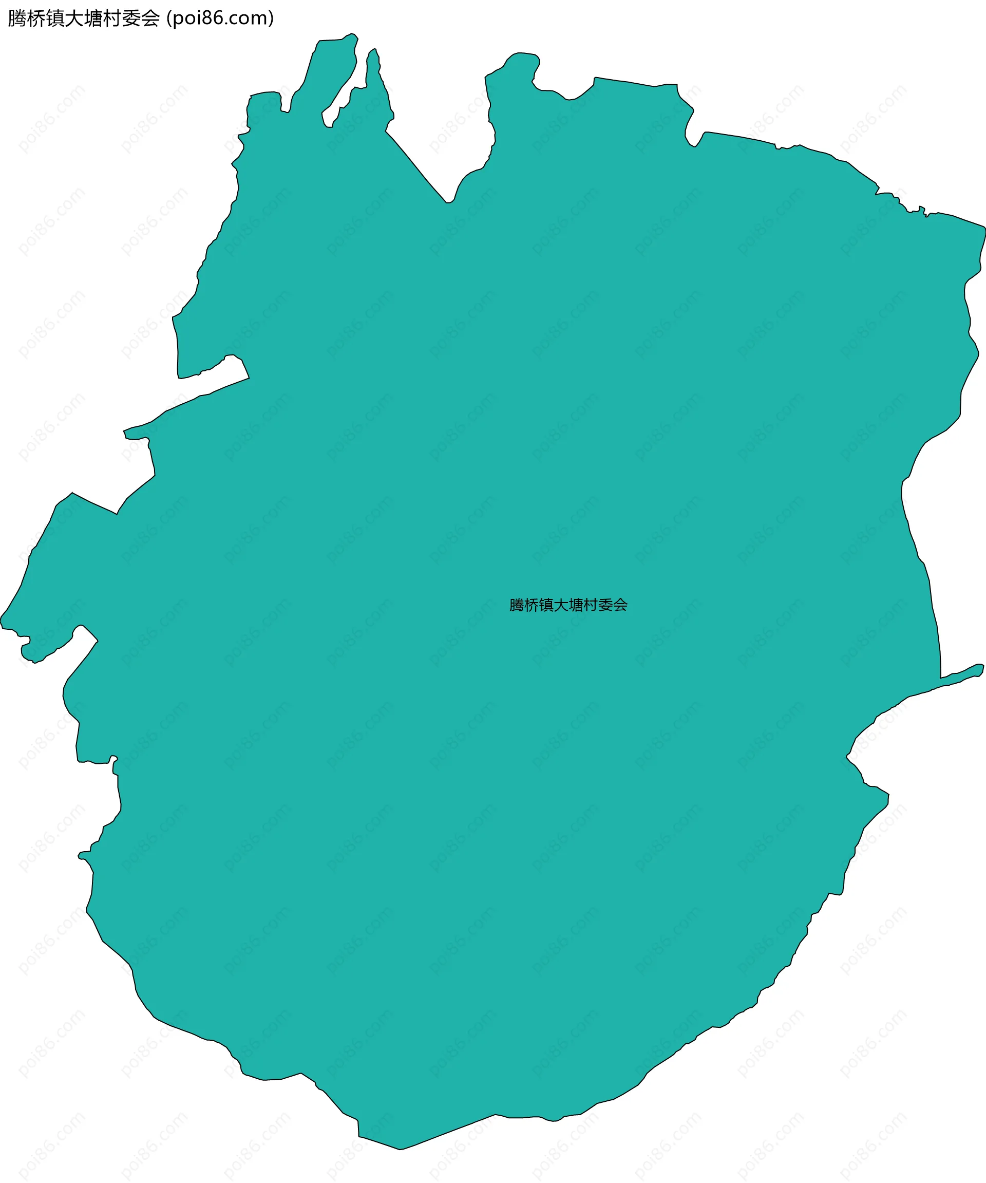 腾桥镇大塘村委会边界地图