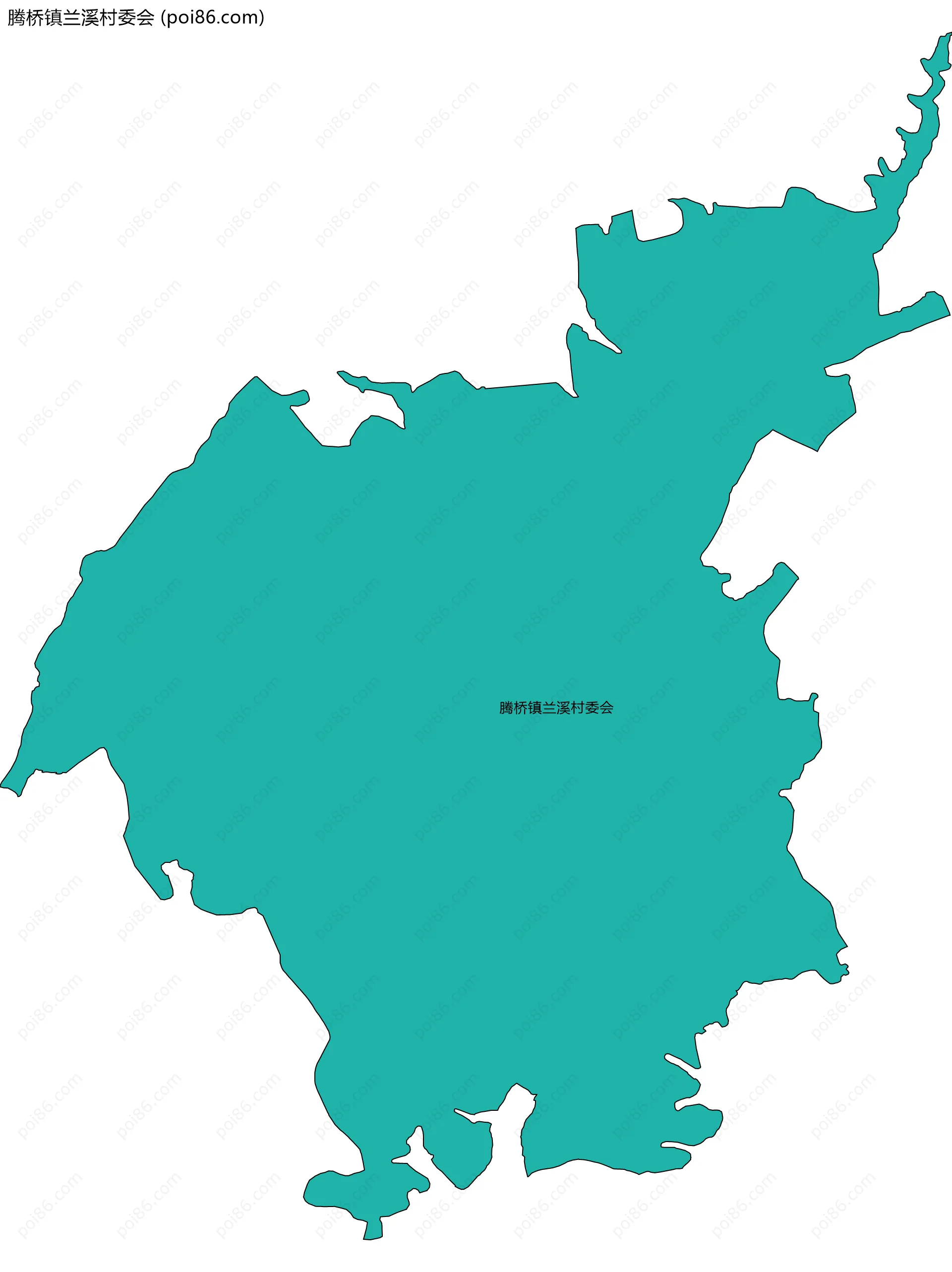 腾桥镇兰溪村委会边界地图