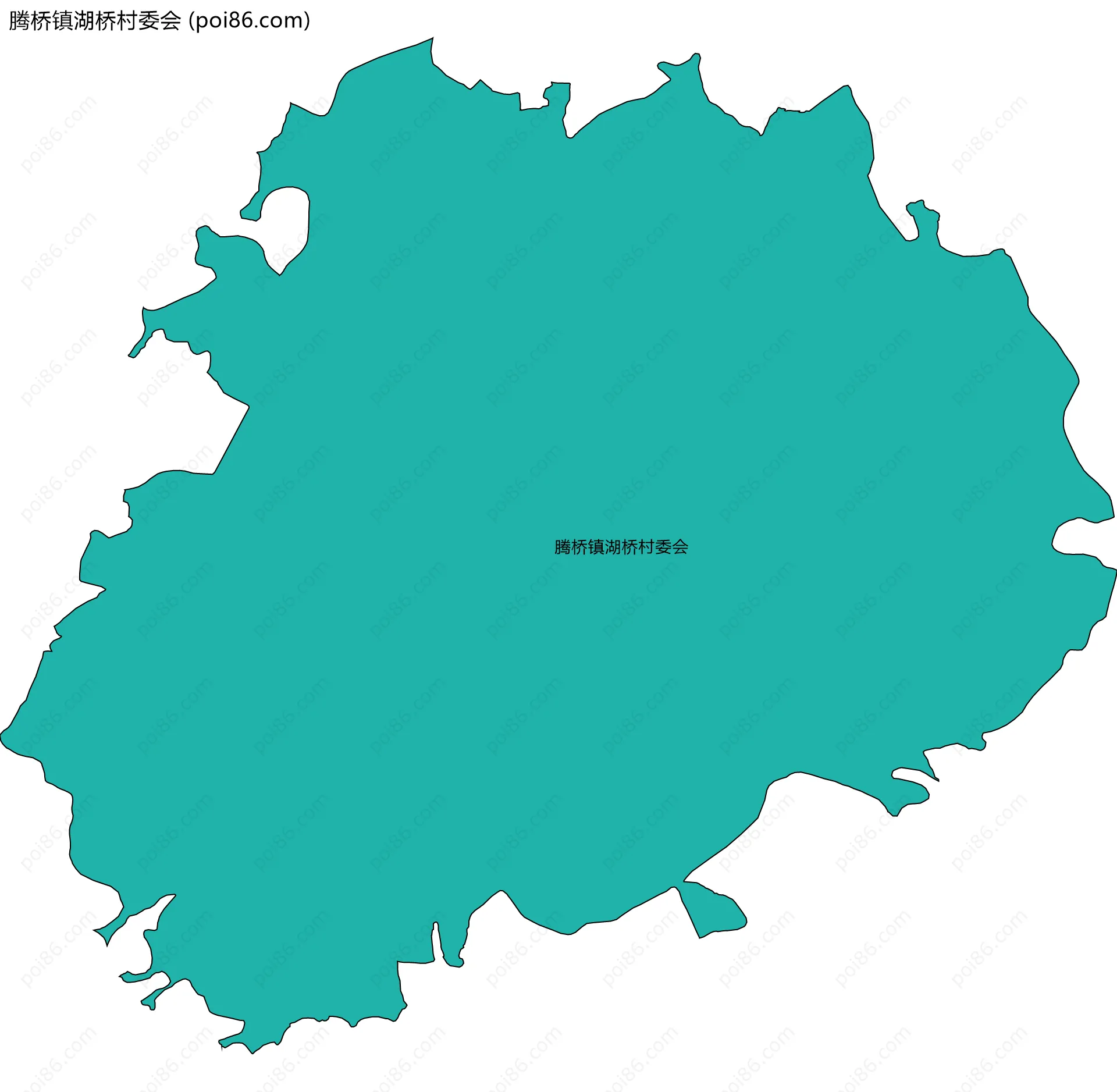 腾桥镇湖桥村委会边界地图