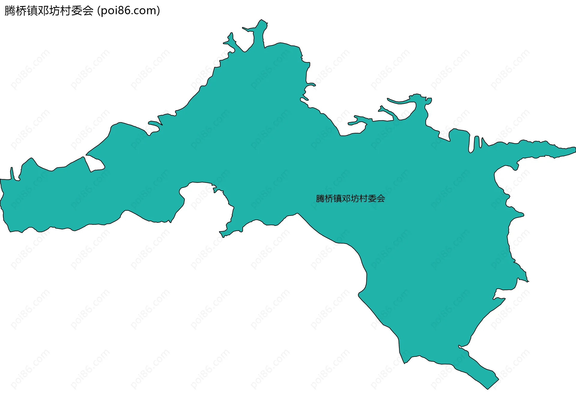 腾桥镇邓坊村委会边界地图