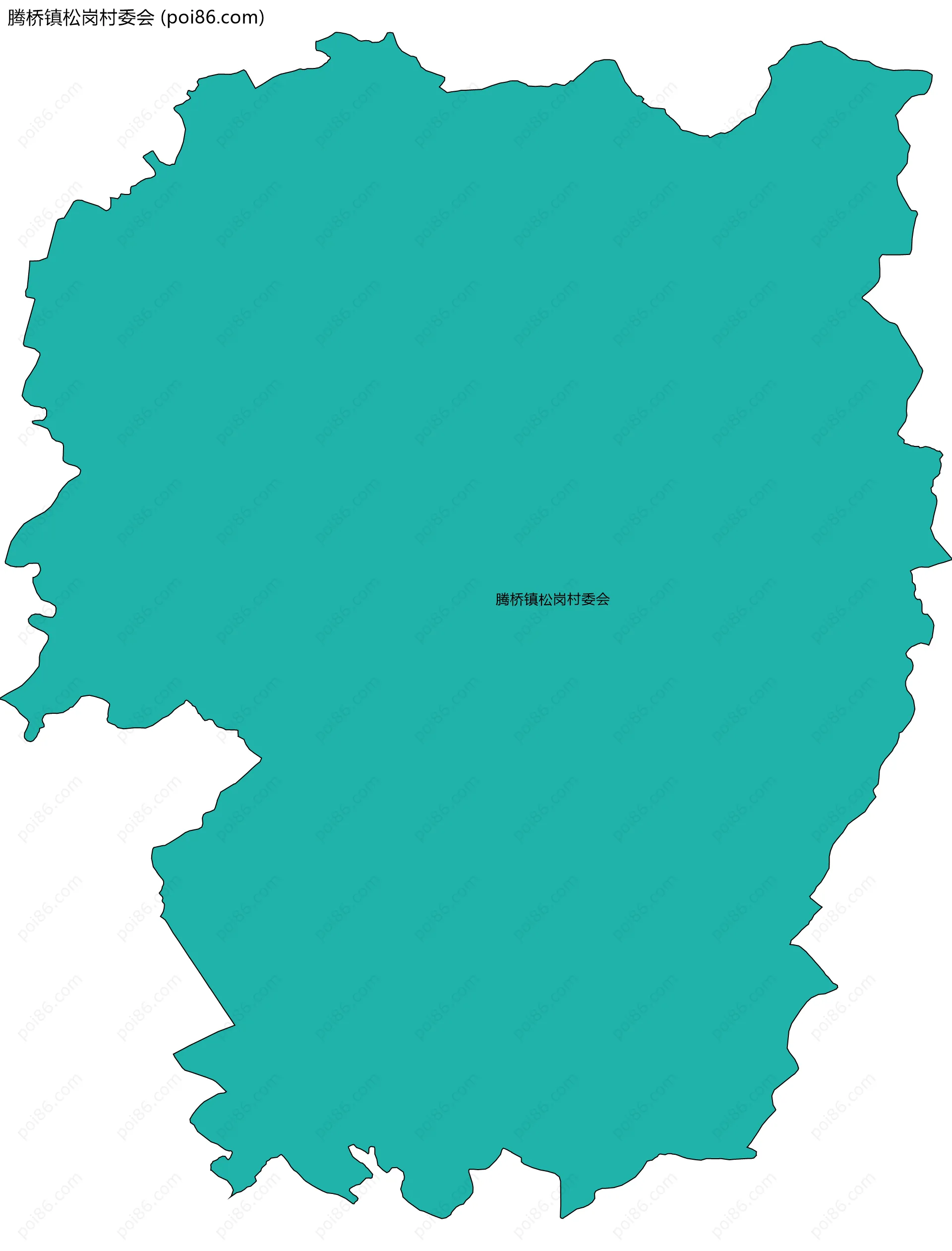 腾桥镇松岗村委会边界地图