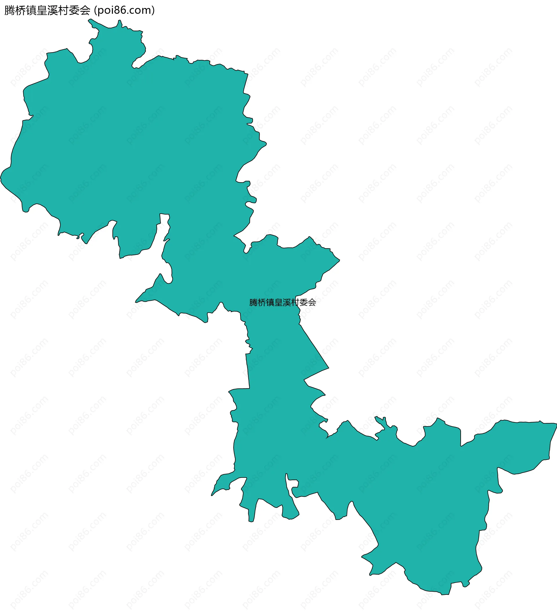 腾桥镇皇溪村委会边界地图