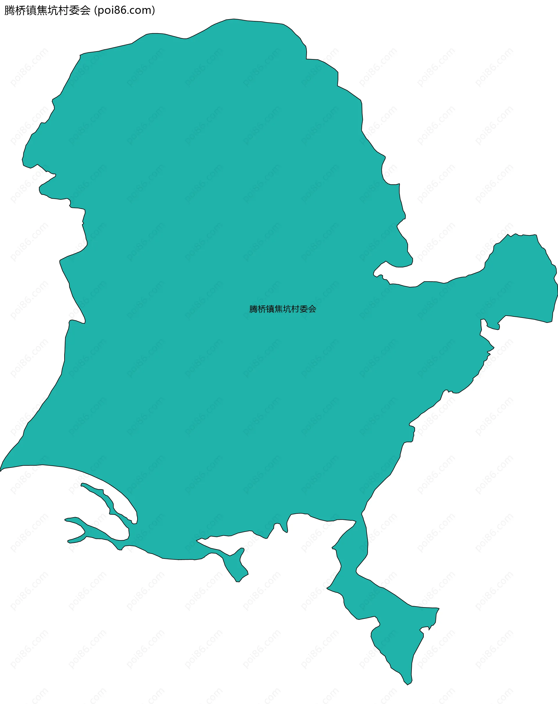 腾桥镇焦坑村委会边界地图