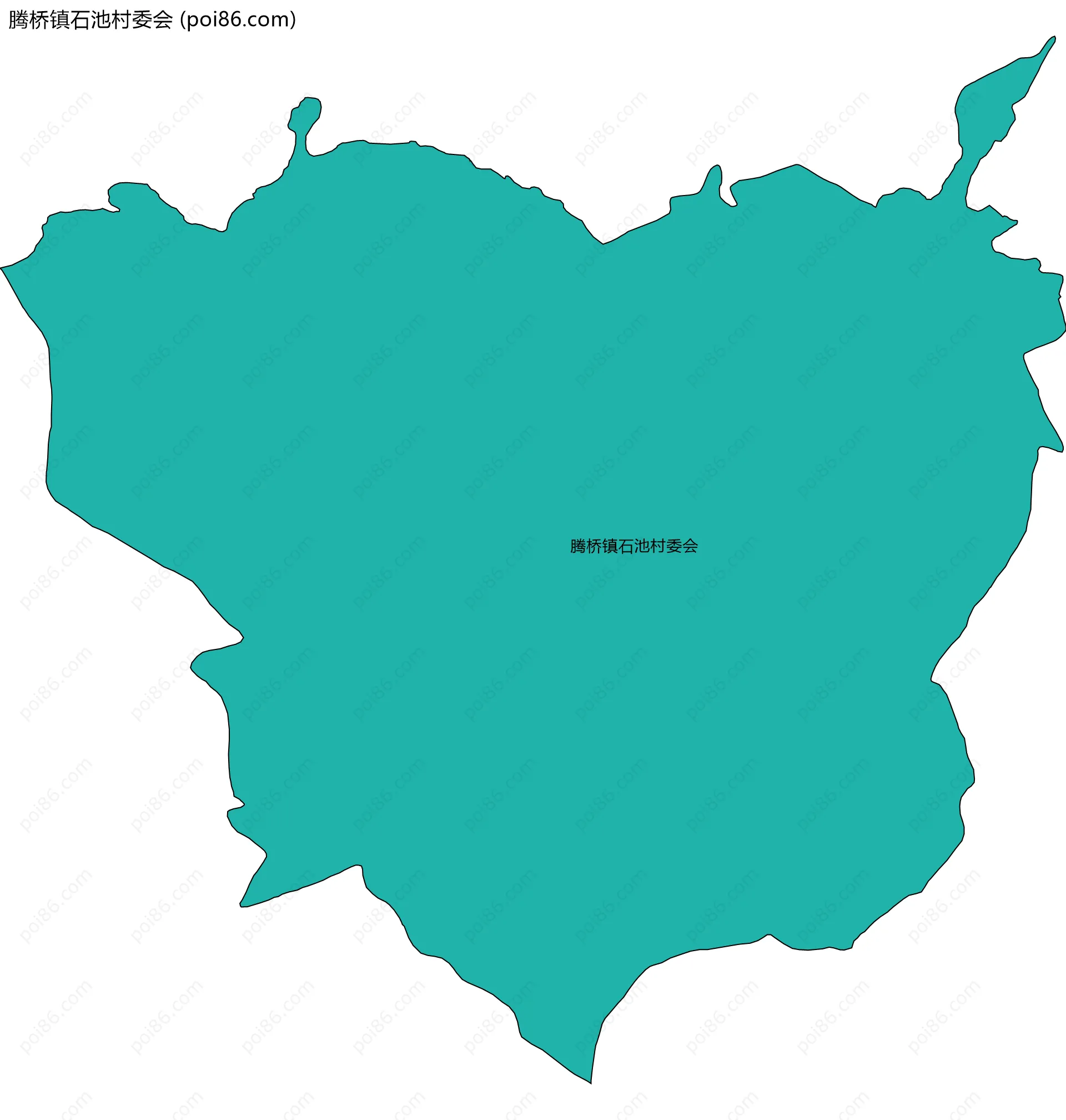 腾桥镇石池村委会边界地图