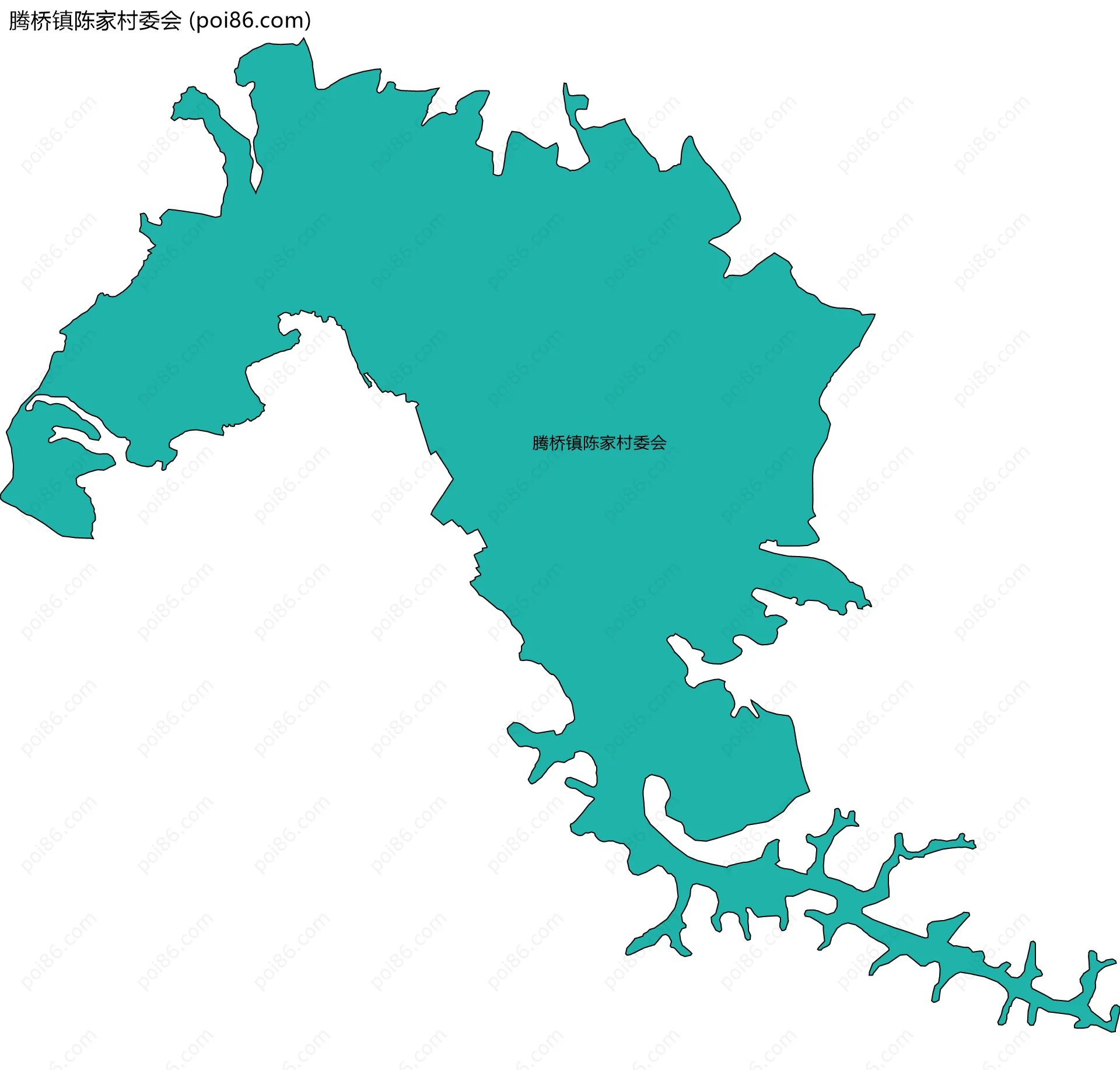 腾桥镇陈家村委会边界地图