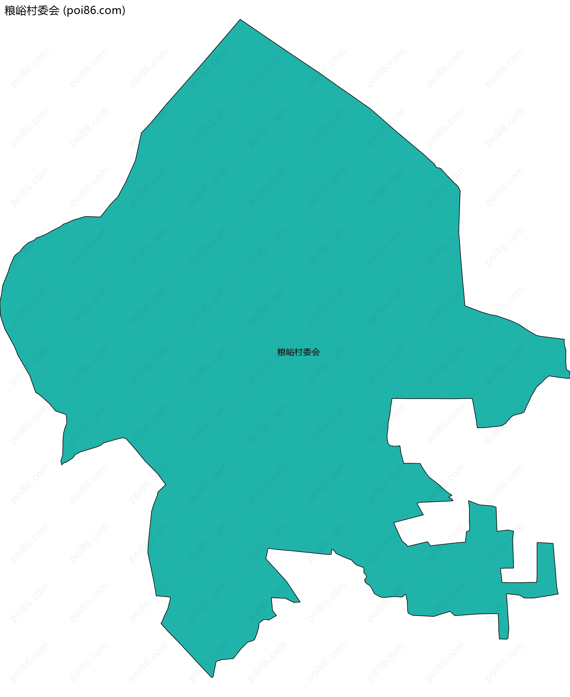 粮峪村委会边界地图