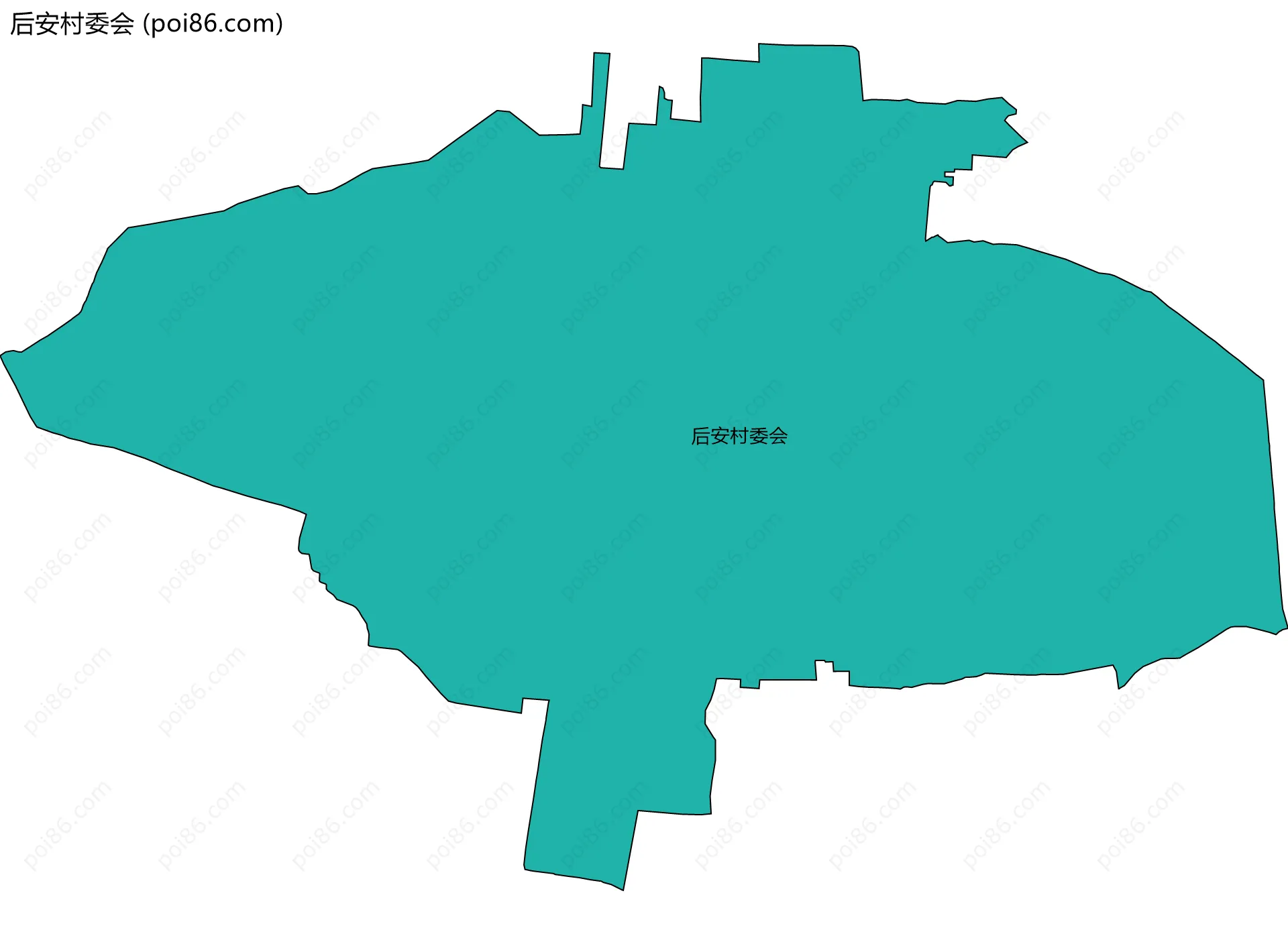 后安村委会边界地图