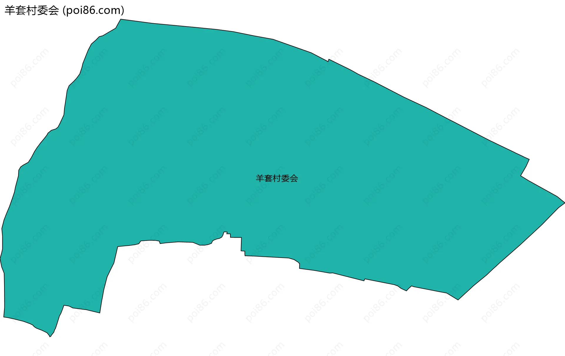 羊套村委会边界地图