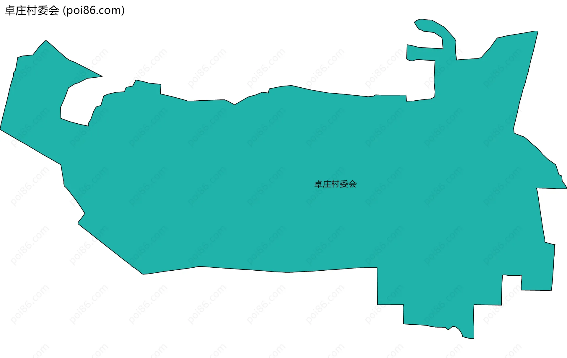 卓庄村委会边界地图