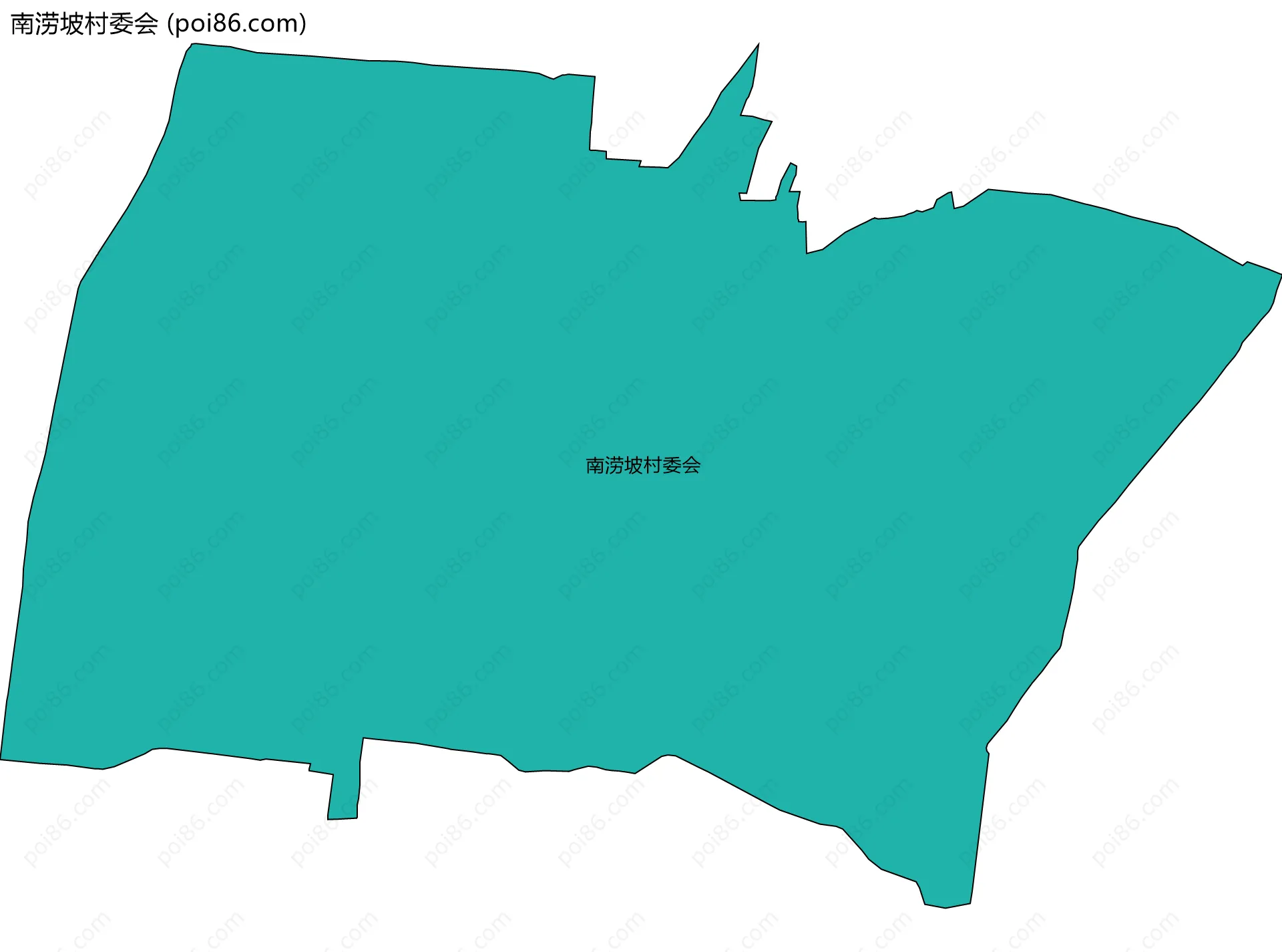 南涝坡村委会边界地图