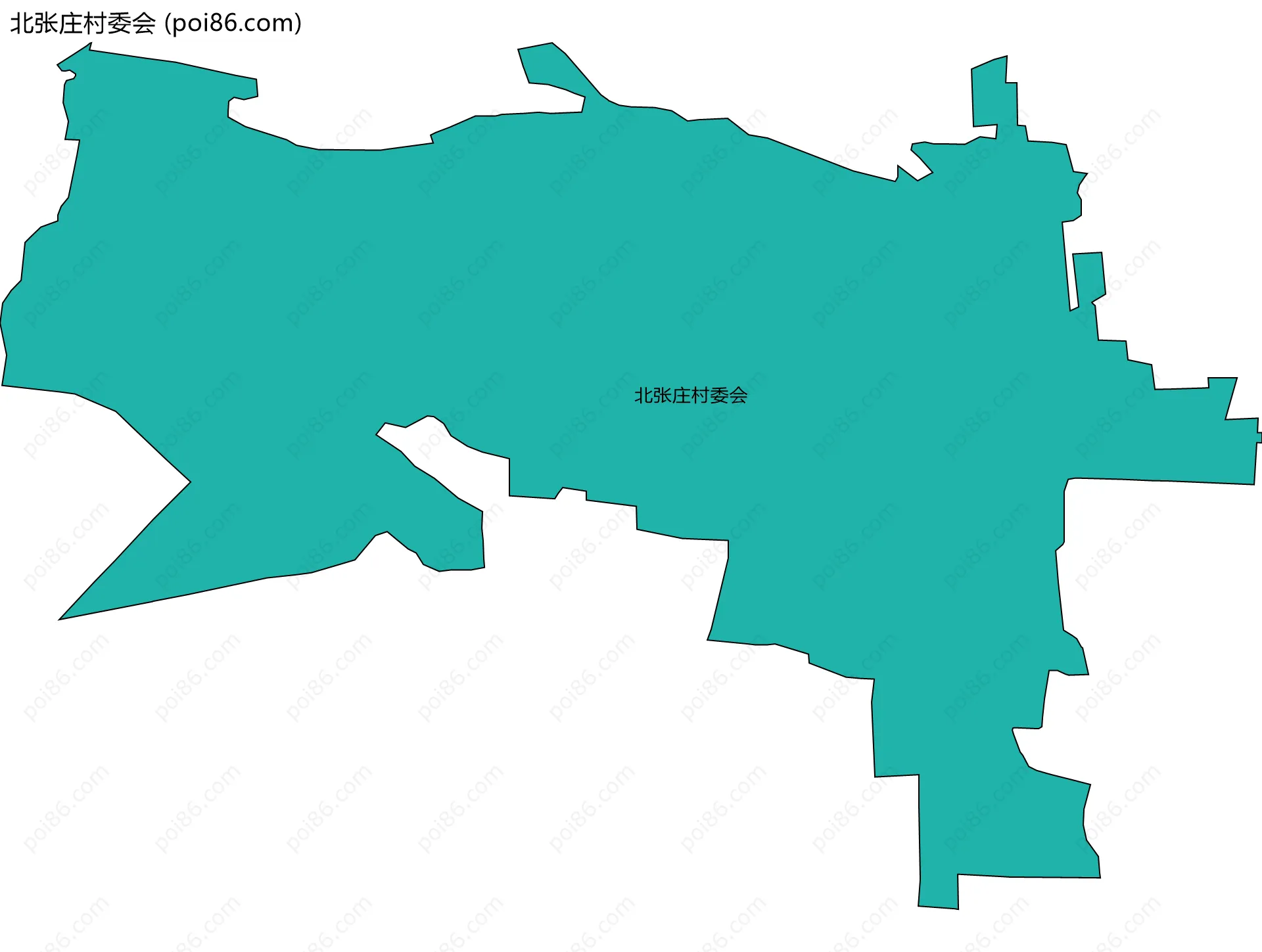 北张庄村委会边界地图