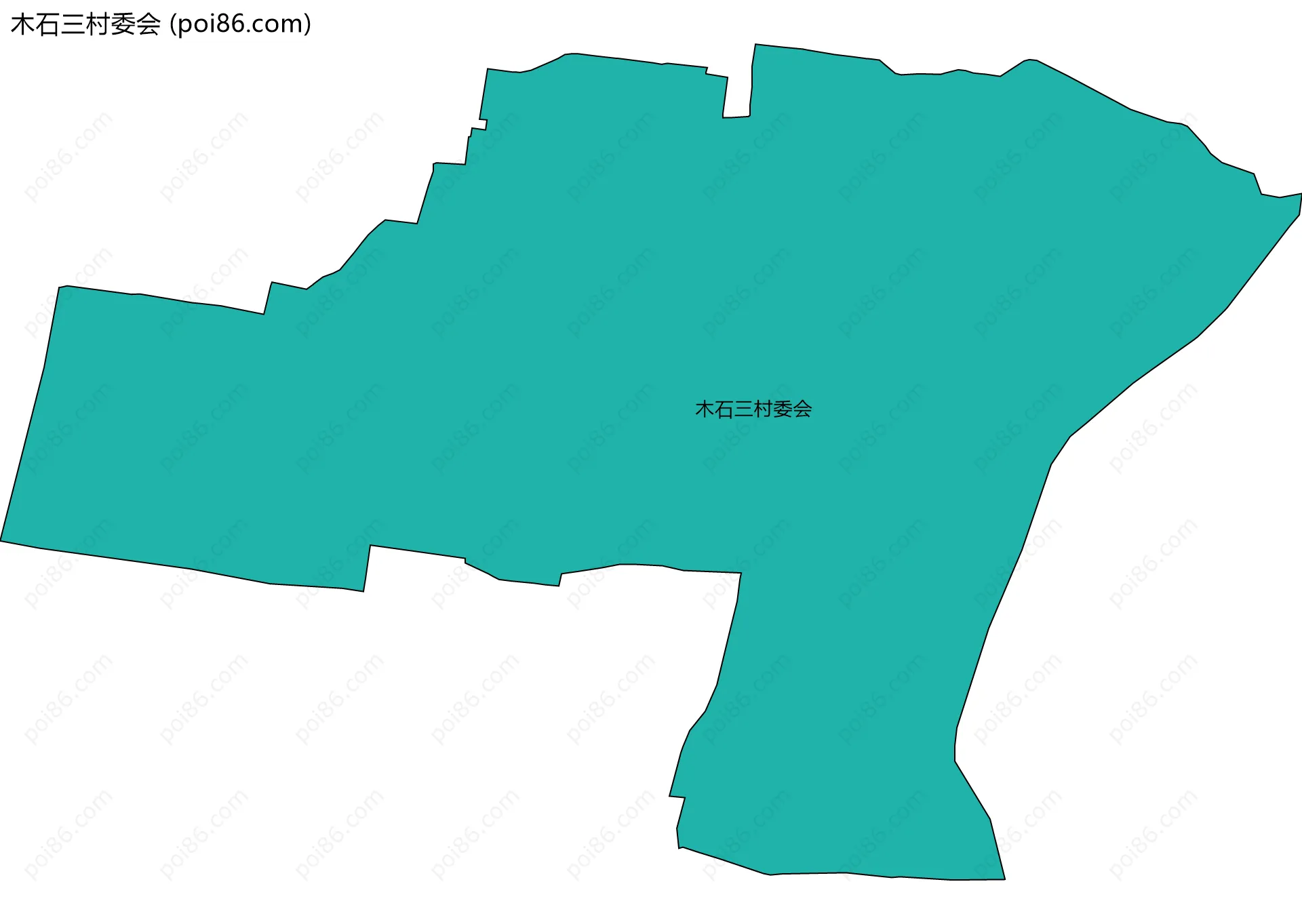 木石三村委会边界地图