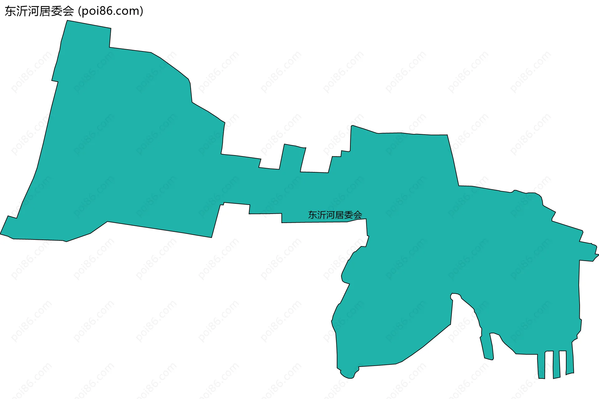 东沂河居委会边界地图
