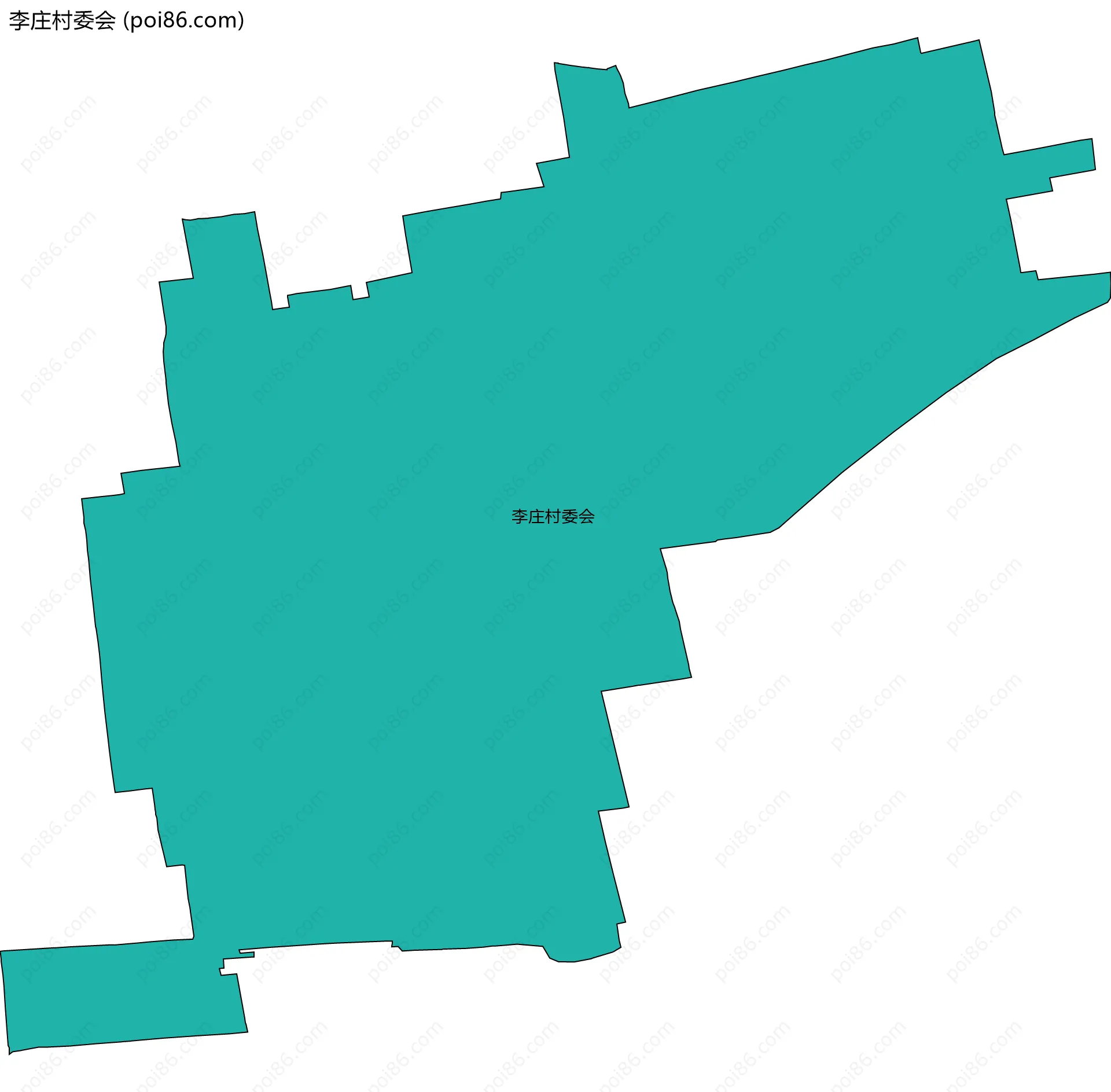 李庄村委会边界地图