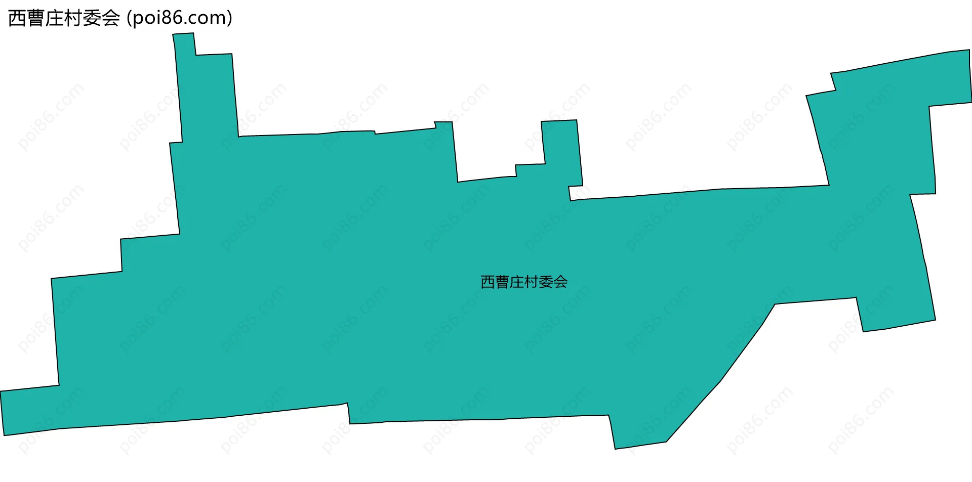 西曹庄村委会边界地图