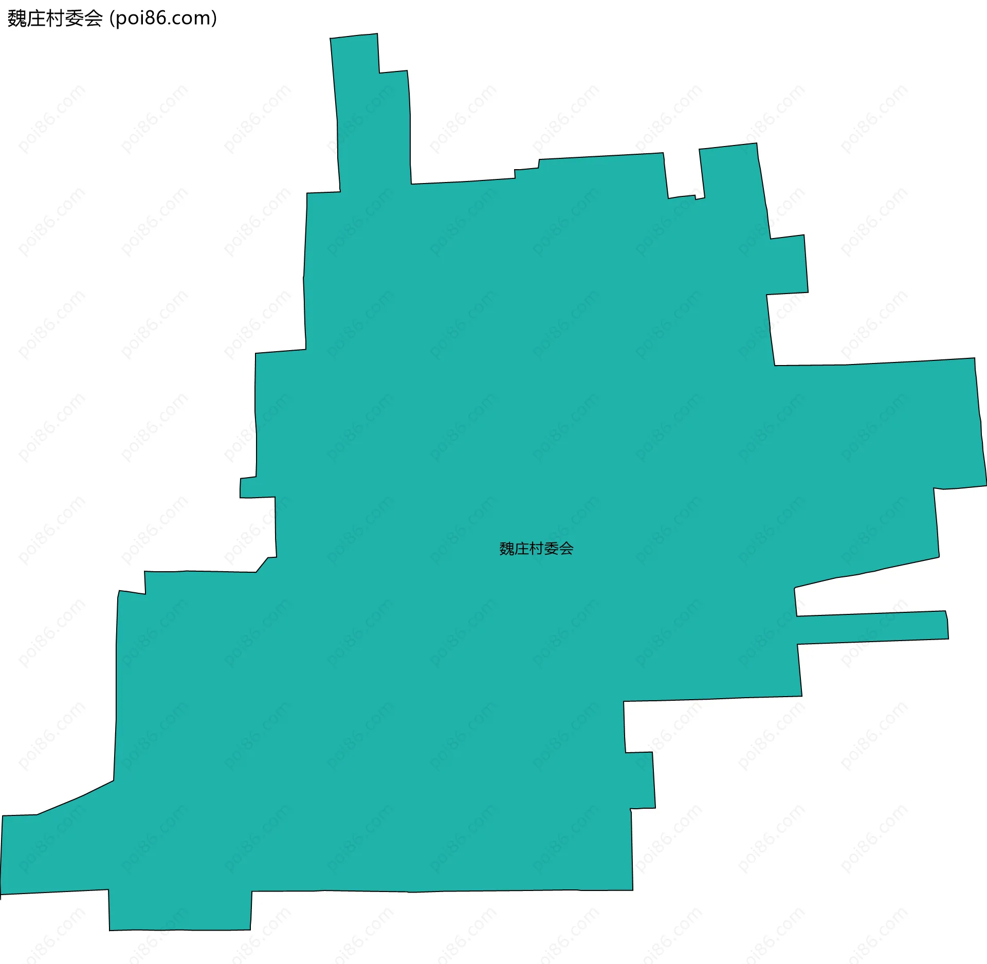魏庄村委会边界地图