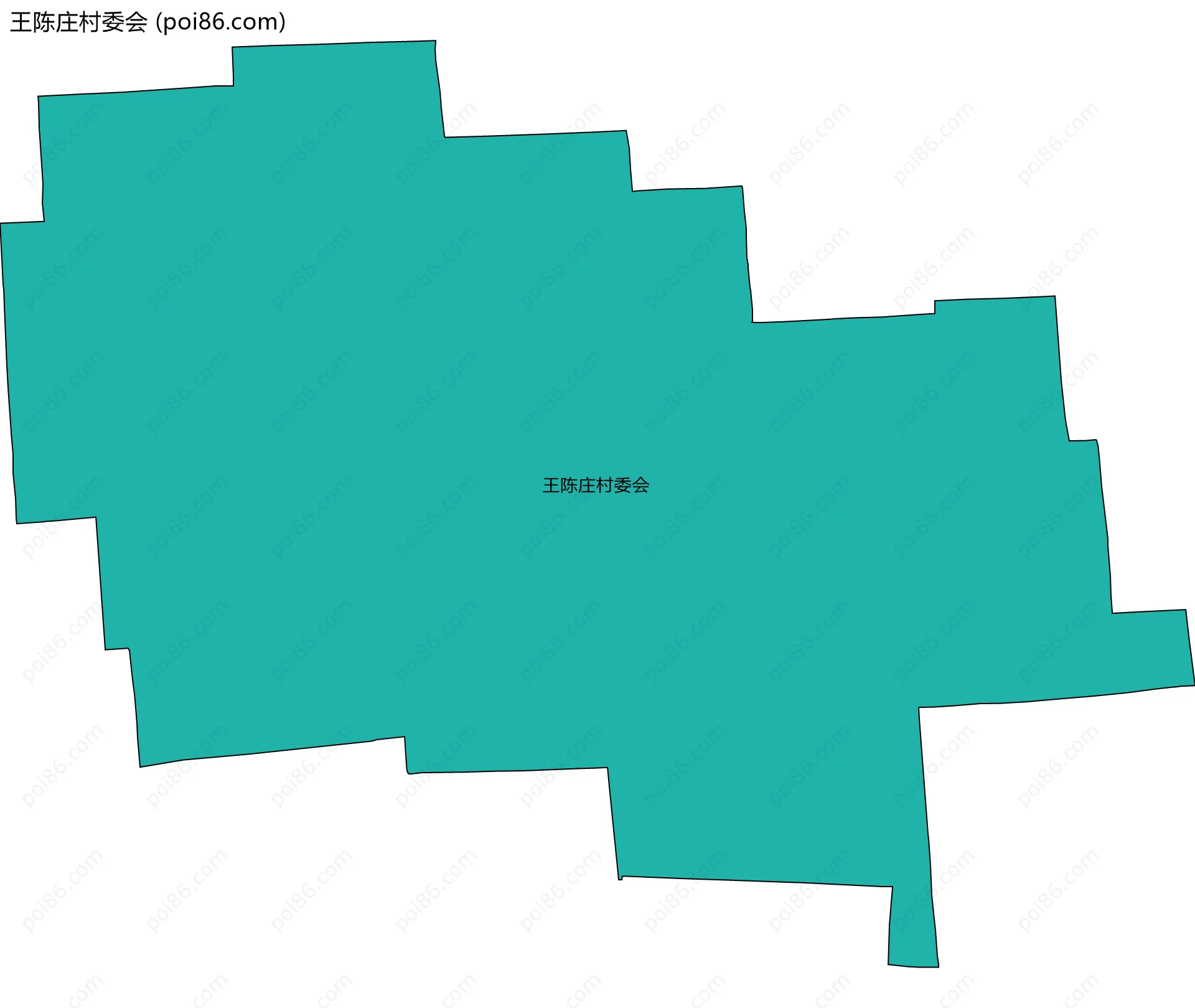 王陈庄村委会边界地图