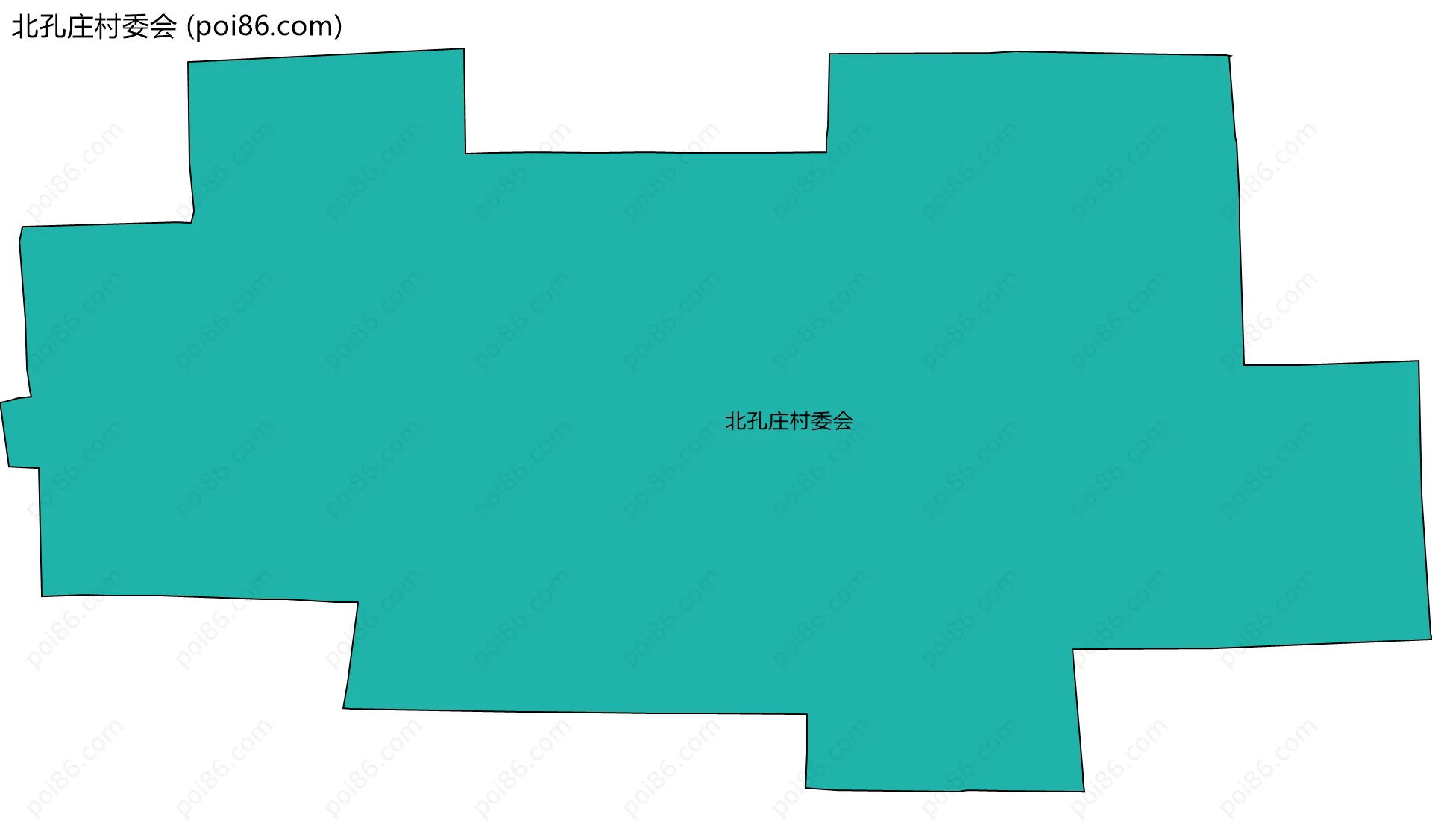 北孔庄村委会边界地图