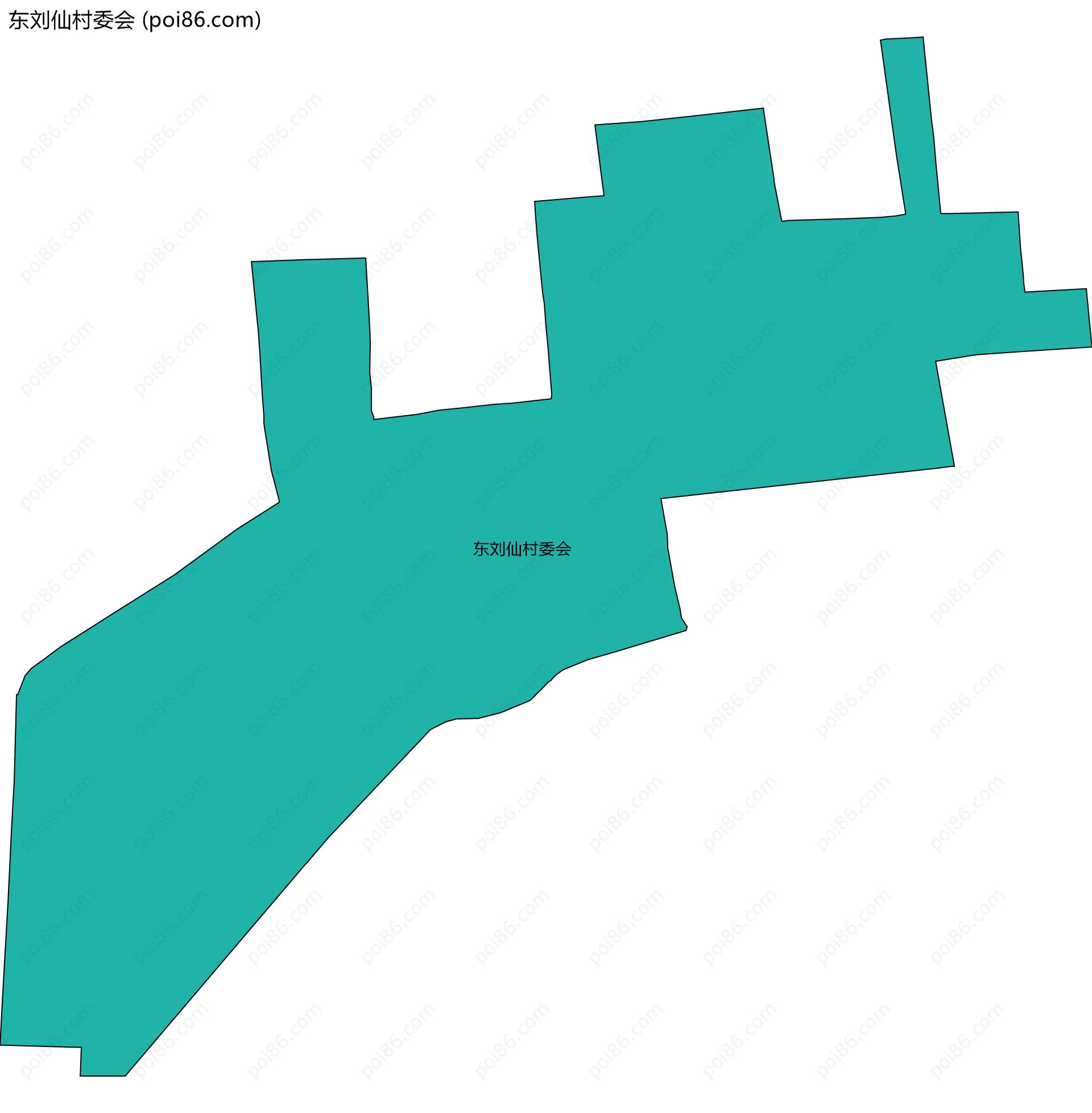 东刘仙村委会边界地图
