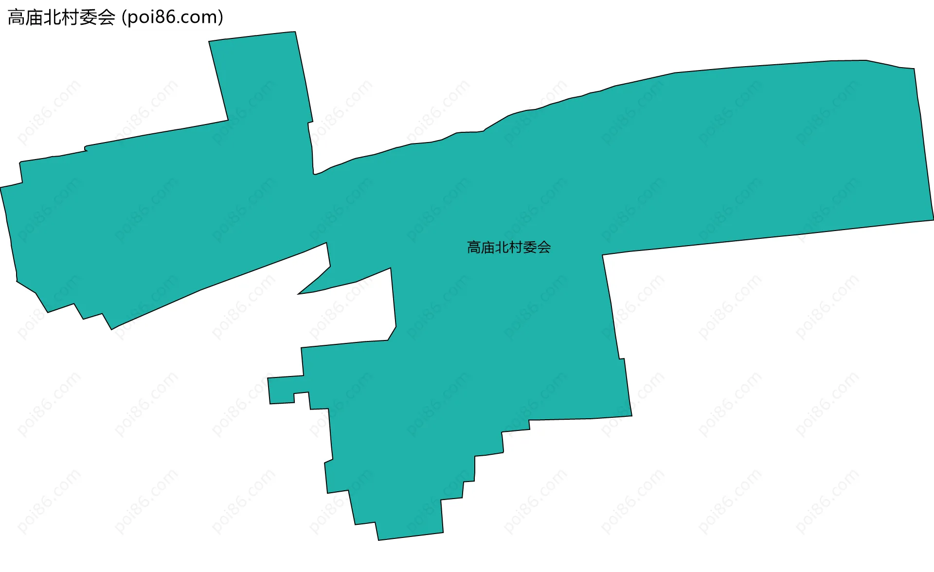 高庙北村委会边界地图